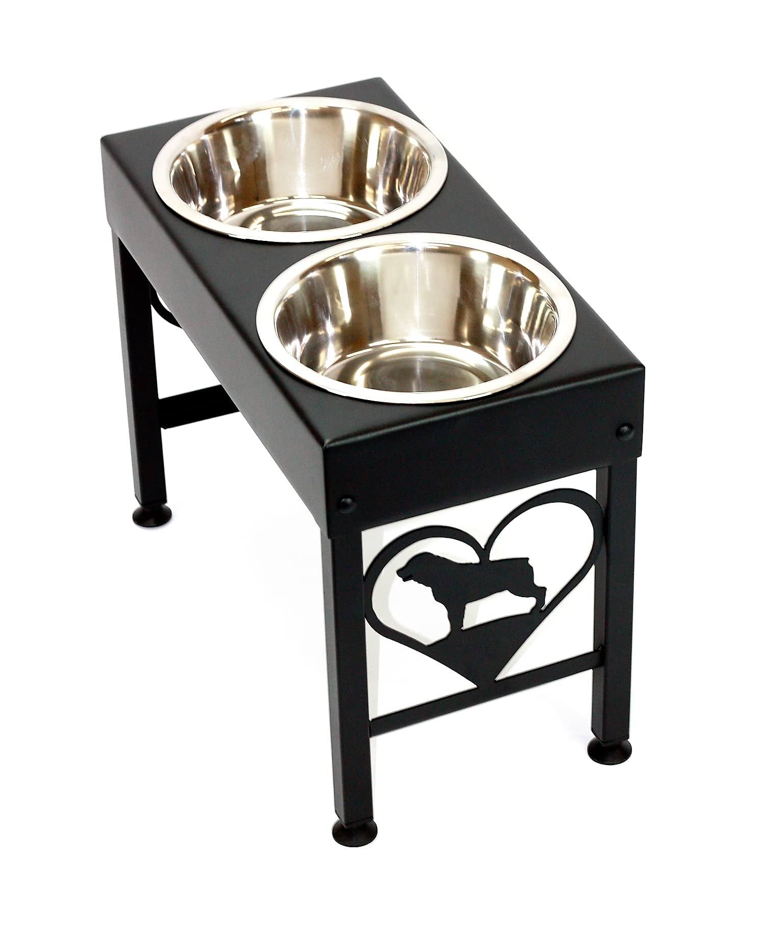Elevated Dog Bowl Stand for Large Breeds - 16 Inch Tall 3 Quart Raised Feeder with Powder Coated Steel - Perfect for Rottweilers, Great Danes & German Shepherds - Made in USA - Ideal for Joint Health & Comfortable Feeding
