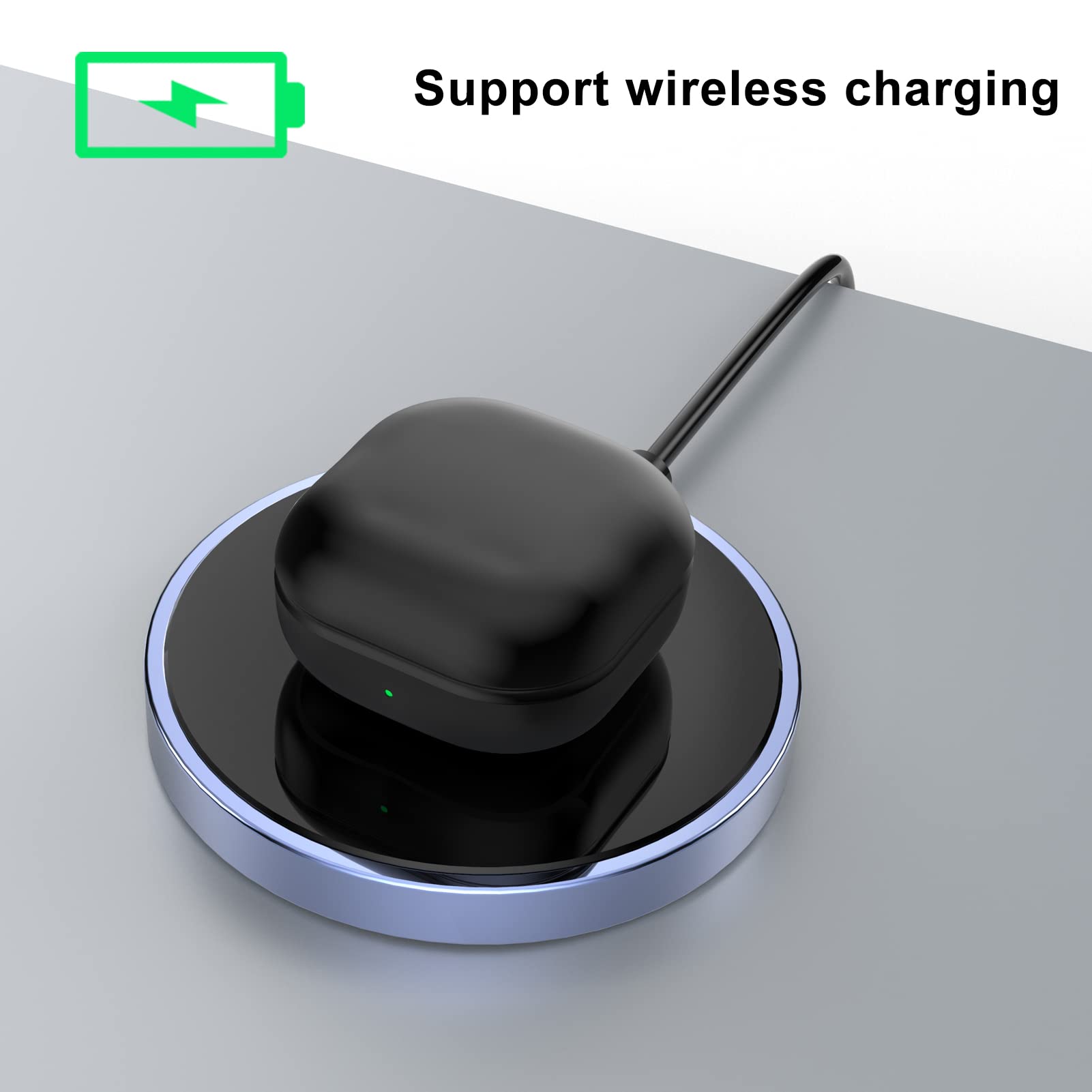 Samsung Galaxy Buds 2 Wireless Charging Case Replacement - Bluetooth Pairing Sync Button, Fast Charging Compatible with Galaxy Buds 2 (Earbuds Not Included) | Perfect for Travel, Workout & Daily Use