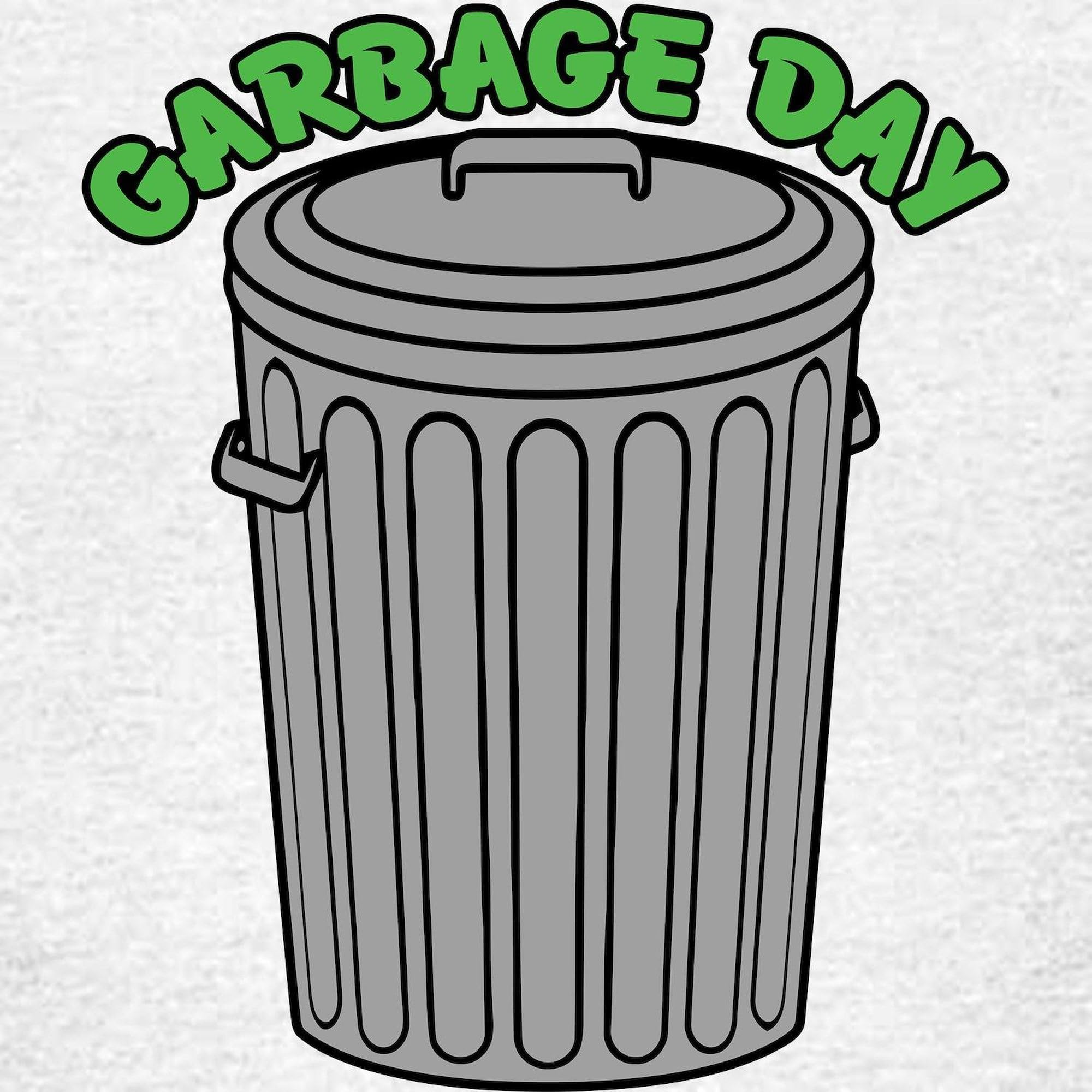 Garbage Day Trash Can Kids Cotton T-Shirt - Funny Graphic Tee for Boys & Girls - Perfect for School, Parties & Recycling Awareness Events