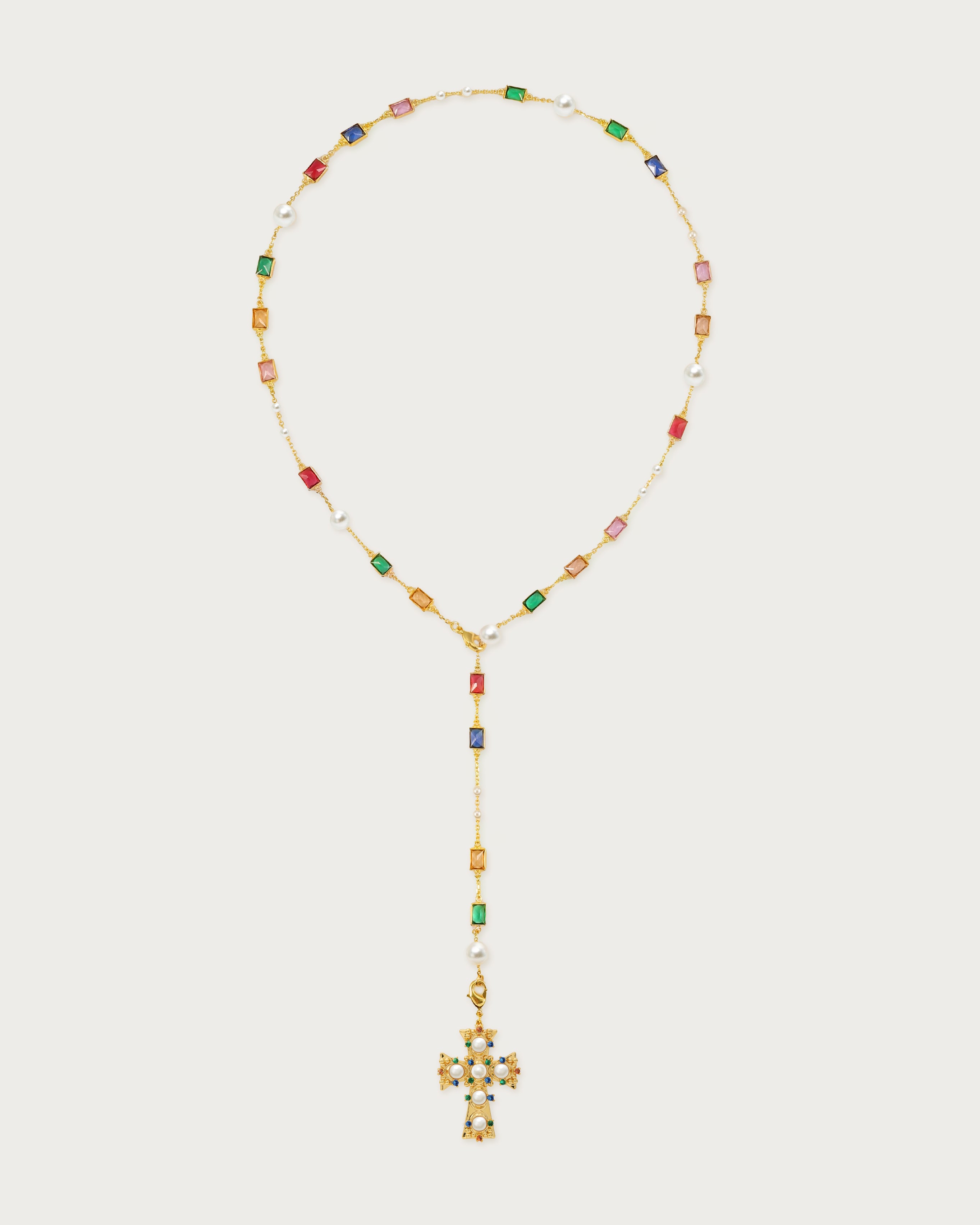 Helius Pearl Cross Necklace for Women - Elegant Religious Jewelry Gift for Christmas, Baptism & Weddings | Perfect for Church, Daily Wear & Special Occasions
