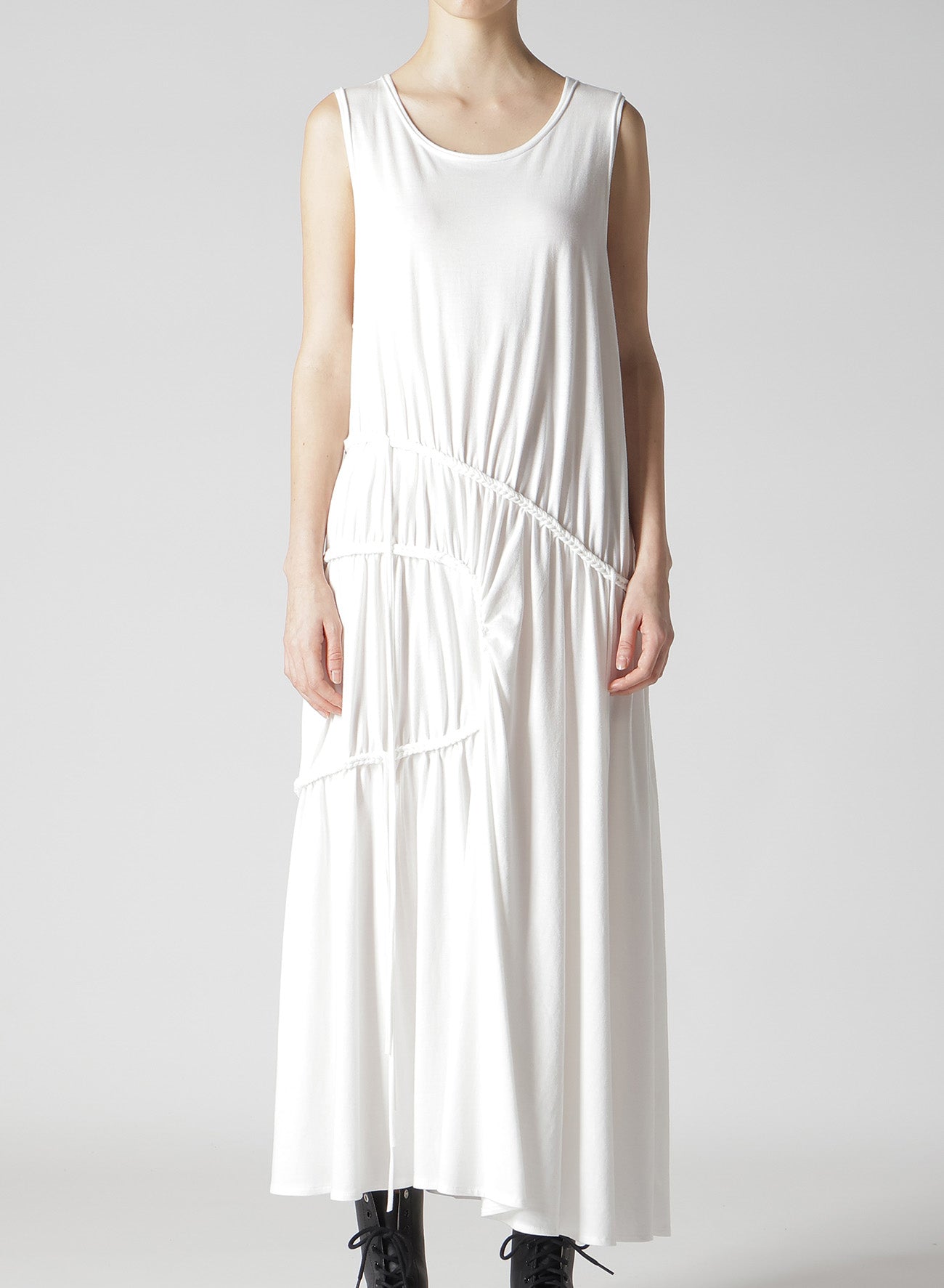 Soft Cotton Jersey Chain Stitch Sleeveless Dress for Women - Casual Summer Dress for Beach, Vacation & Everyday Wear