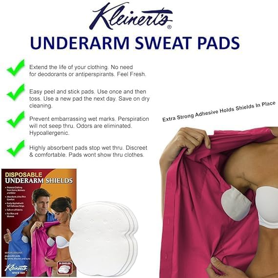 VJML Disposable Underarm Sweat Pads - 20 Pack | Highly Absorbent Cotton Pads | Anti-Allergic, Antibacterial & Odor Control for Men & Women | Perfect for Gym, Work & Daily Activities