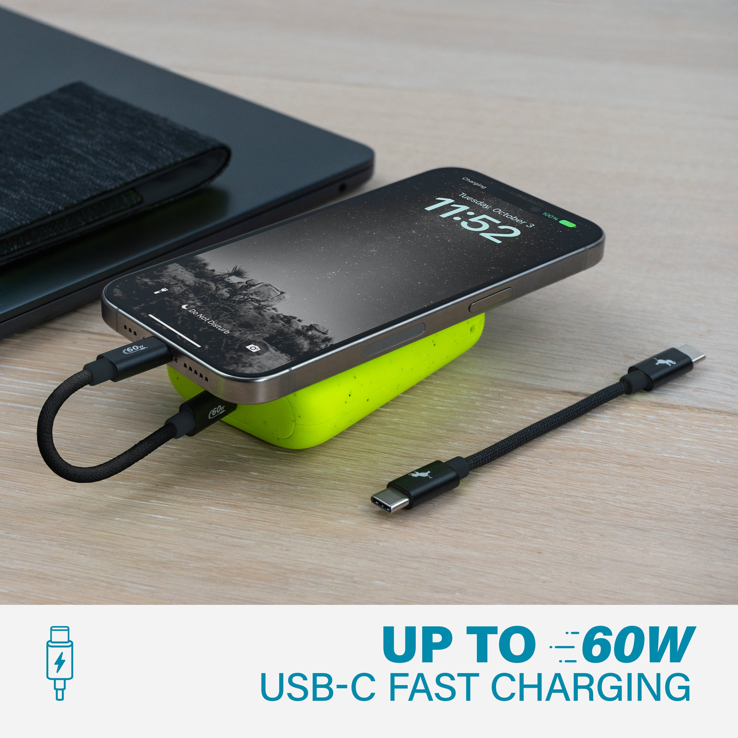 Premium PowerKnit Travel Kit - 2 Pack USB C to USB C Fast Charging Cables for Travel, Office & Home Use | Durable & Tangle-Free Design | Perfect for Laptops, Phones & Tablets