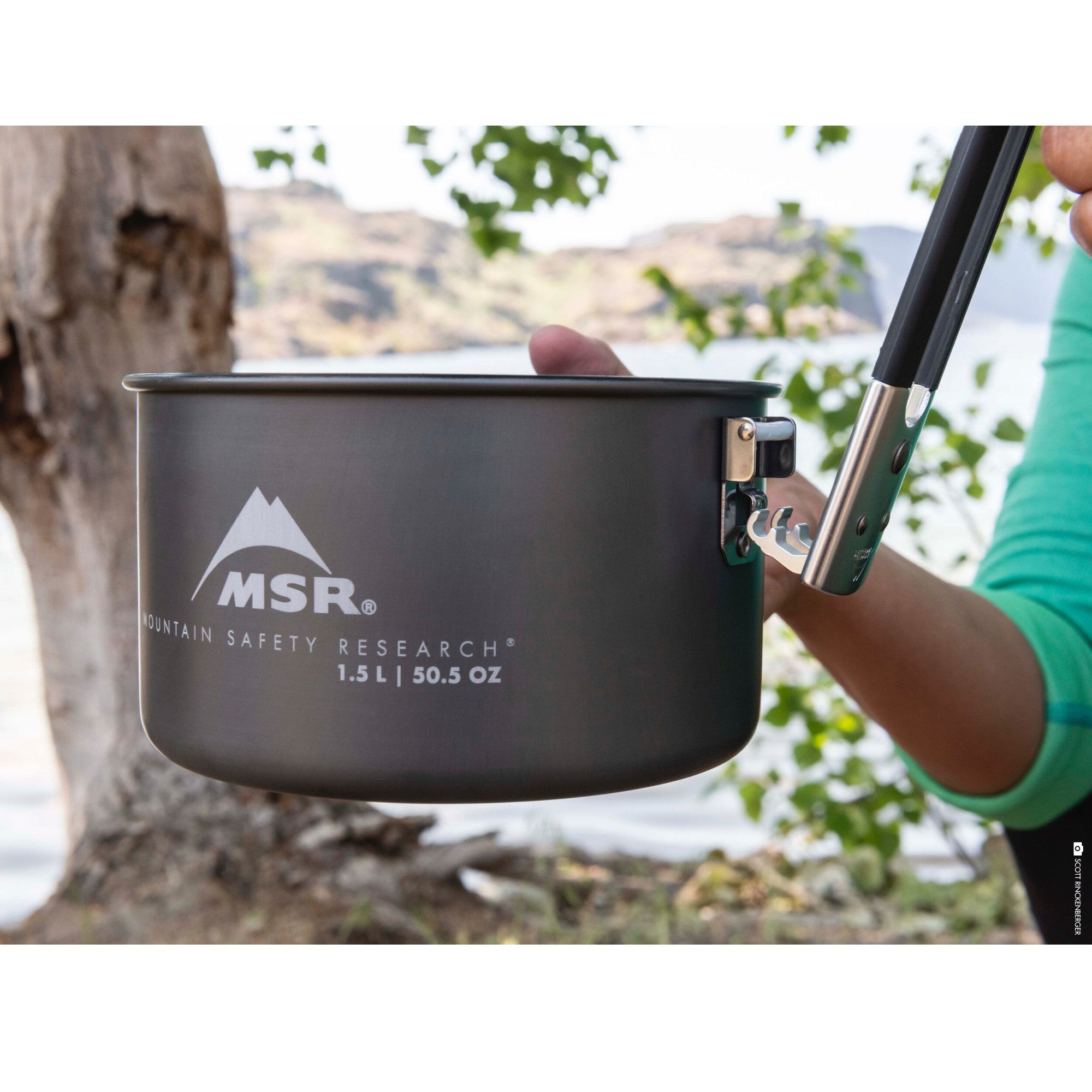 MSR Ceramic 2-Pot Camping Cookware Set - Lightweight Backpacking Pots for Outdoor Cooking, Hiking & Camping Trips | Durable Aluminum Construction with Non-Stick Coating