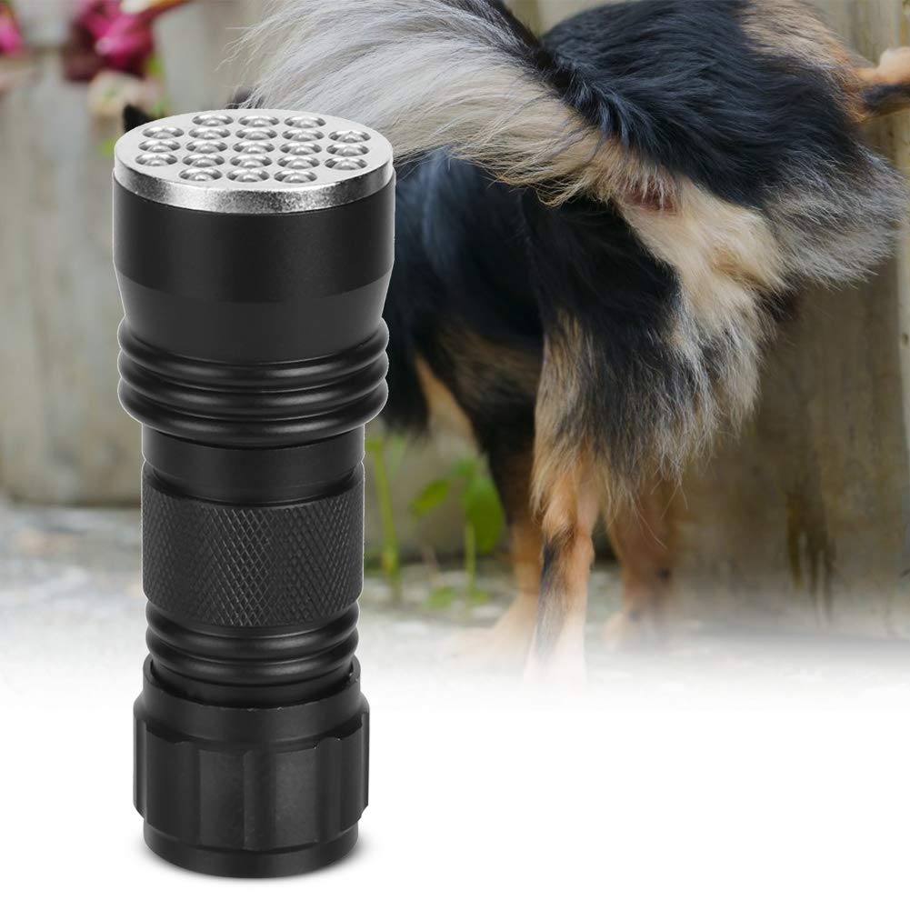 21 LED UV Flashlight - Pet Urine Detector Light for Dogs & Cats | Mini Torch for Finding Stains on Carpets, Furniture & Floors | Portable Urine Light Detector (No Tail Strap)