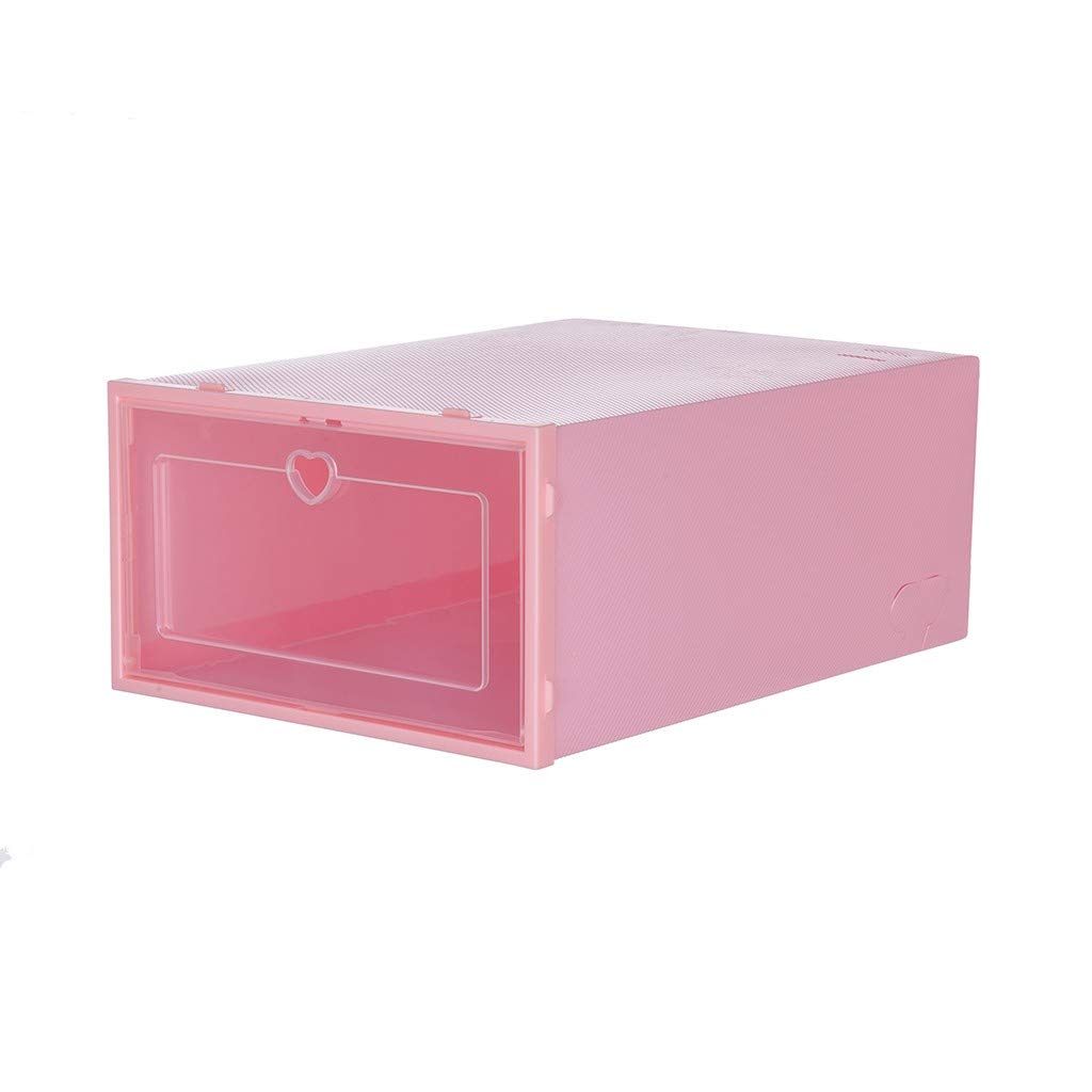 Clear Plastic Foldable Stackable Shoe Storage Box - 1PC Shoe Organizer for Closet, Bedroom & Attic Organization - Perfect for Storing Shoes, Boots & Accessories