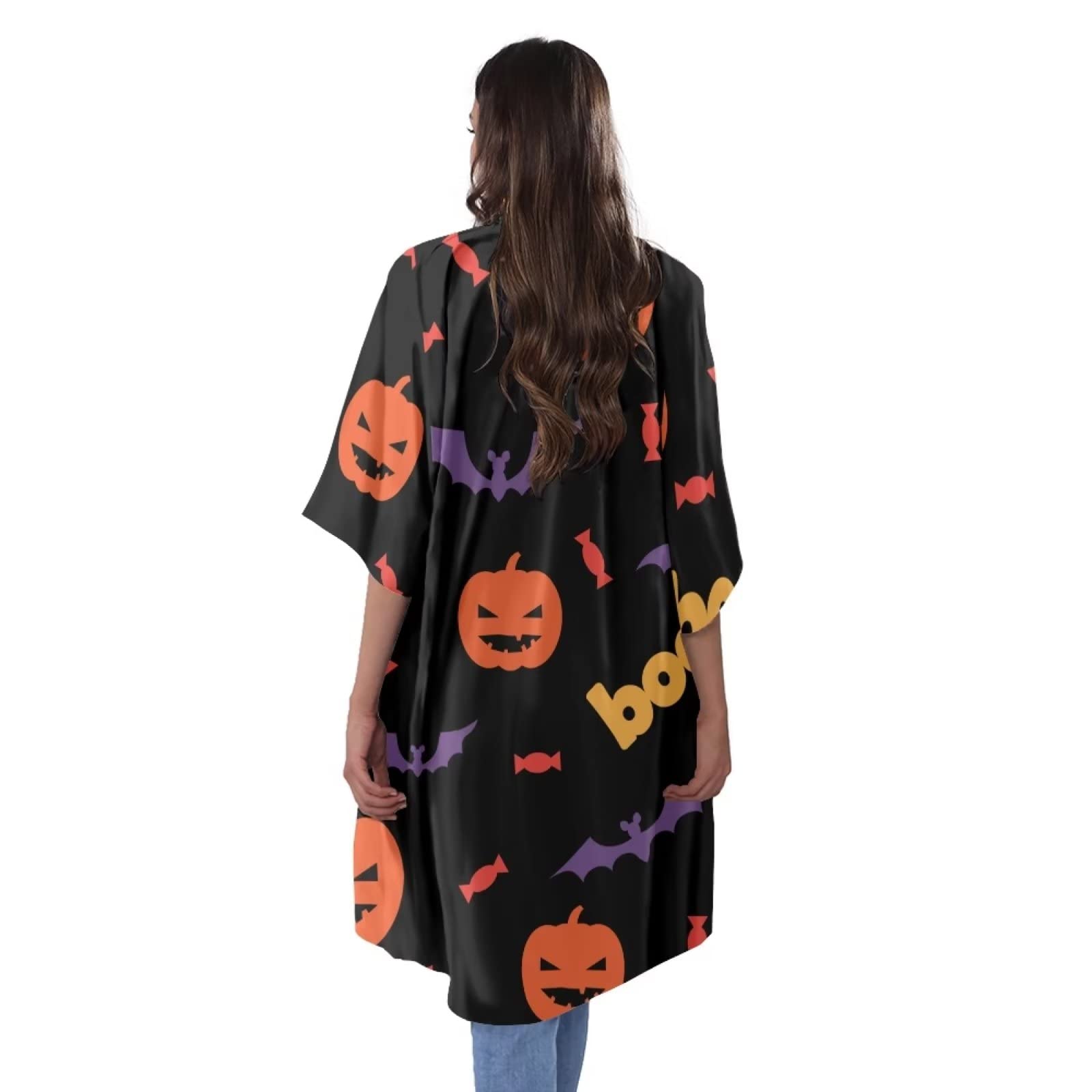 JEOCODY Women's Swimwear Cover Up Kimono - Lightweight Beach Cover Up for Swimsuits, Sizes S-4XL - Perfect for Poolside, Beach Vacations & Summer Outings