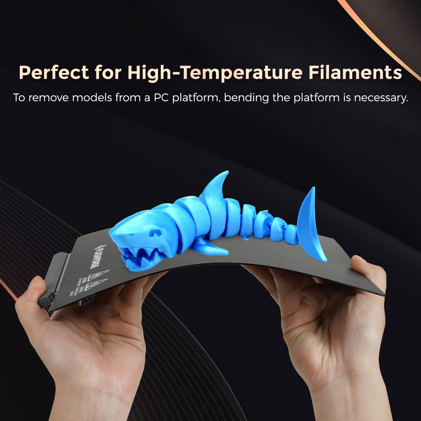 FLASHFORGE Adventurer 5M Series Smooth PC Plate - Flexible 3D Printer Build Plate for ABS, ASA, PC High-Temperature Filaments | Perfect for Professional 3D Printing & Rapid Prototyping