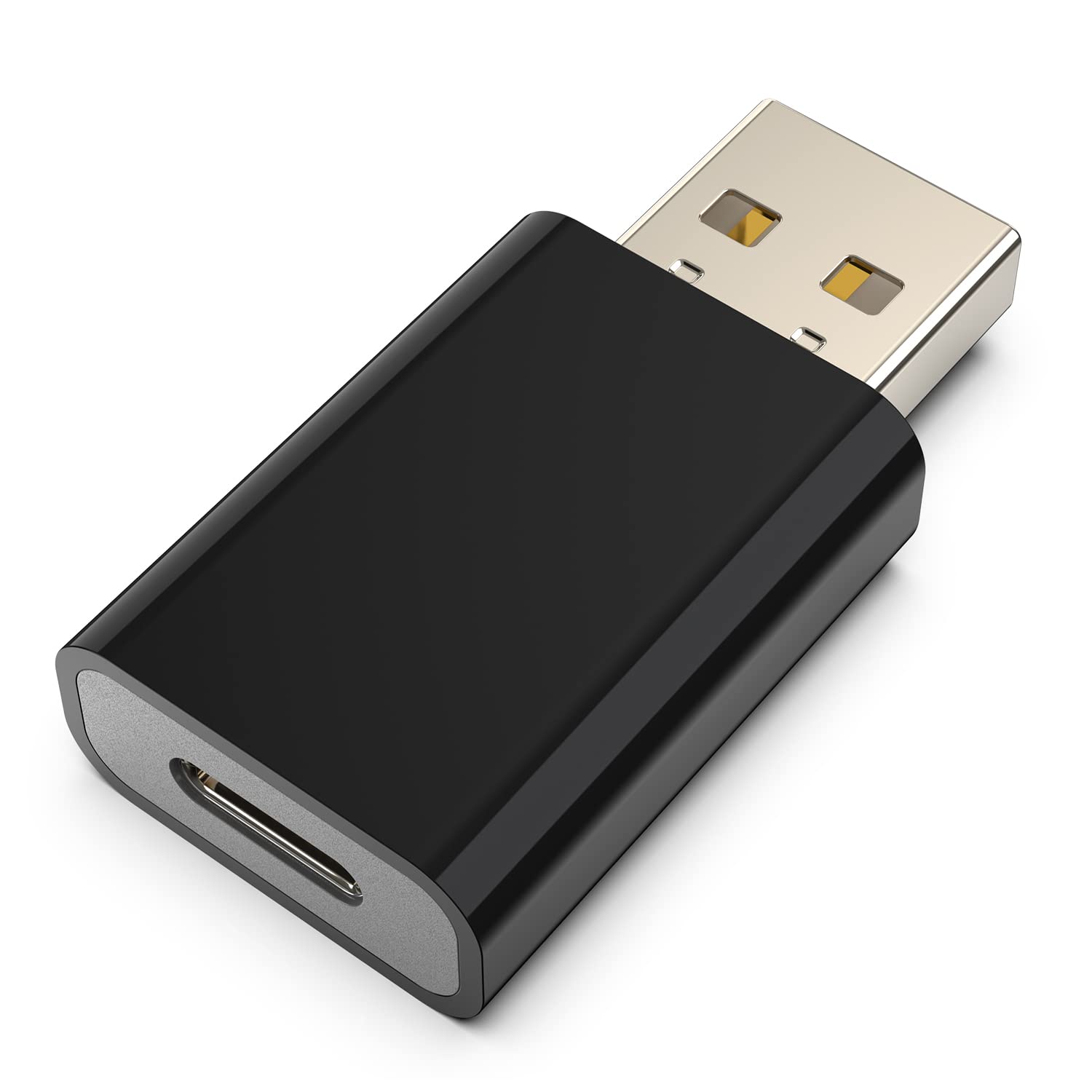 USB C to USB Adapter - USB Type C Male to USB Female Converter - Compatible with iPhone, iPad, MacBook, AirPods, PC, Smartphone, Tablet & Laptop - Perfect for Charging Apple Watch Series 7/8/Ultra/SE & Other USB-C Devices (Black) - Ideal for Travel, Office & Home Use