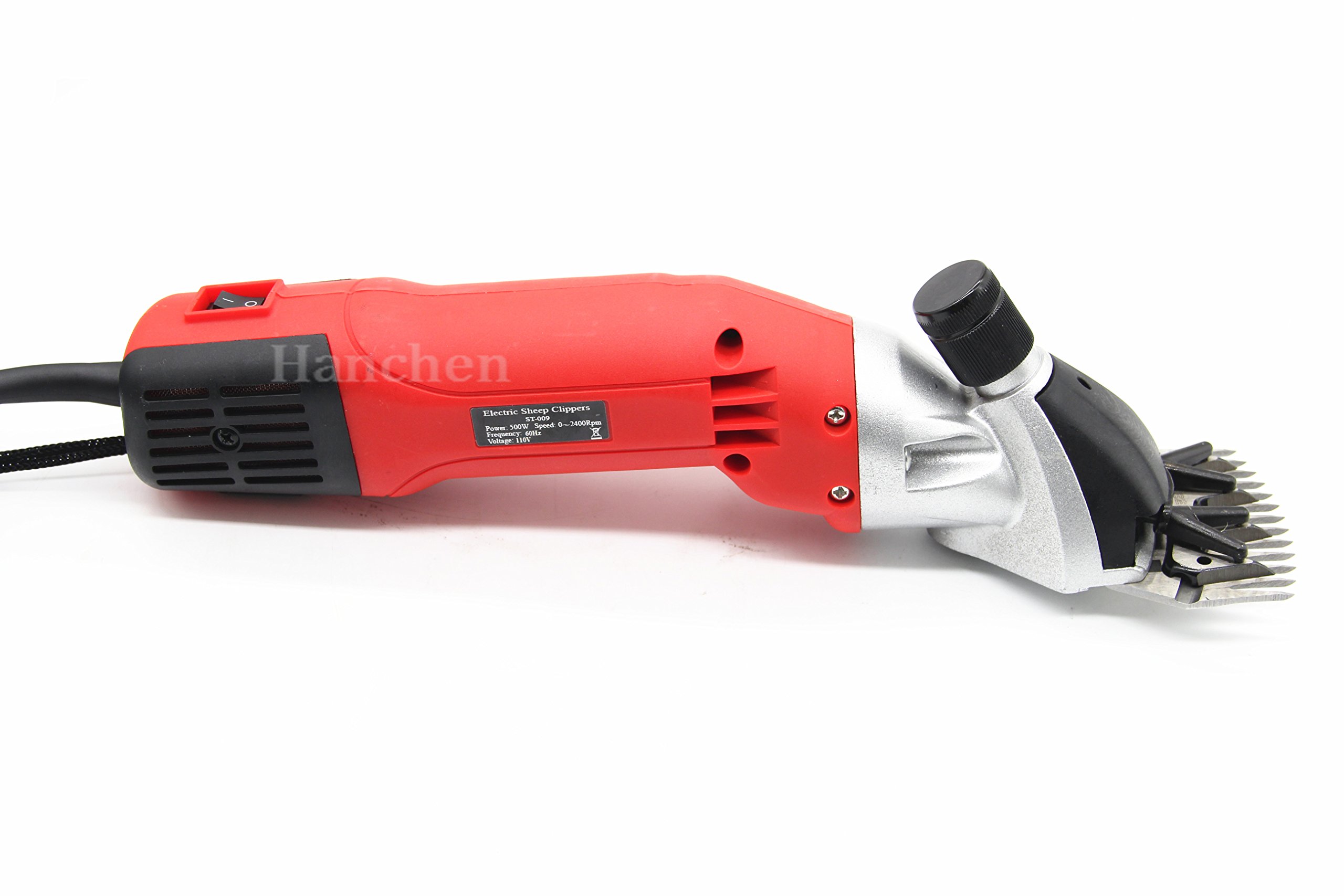 Hanchen ST-009 500W Professional Electric Sheep & Goat Shears - Heavy Duty Animal Shearing Clipper with 110V for Farm & Livestock Grooming - Perfect for Wool Harvesting, Pet Grooming & Ranch Maintenance
