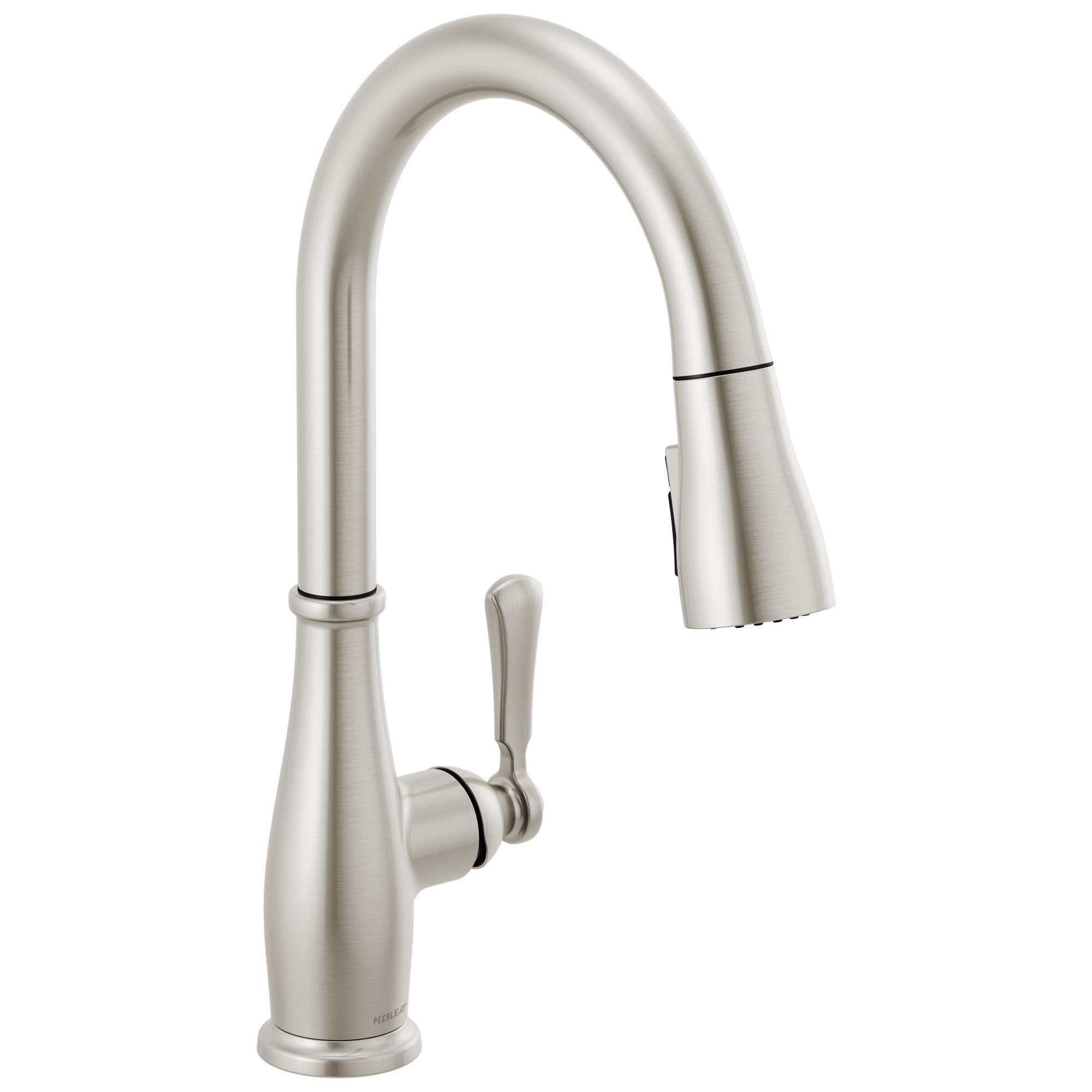 Peerless Elmhurst Pull Down Sprayer Kitchen Faucet - Brushed Nickel, Single Hole, Stainless Steel P7965LF-SS for Modern Kitchen Sinks