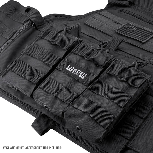 Barska BI12246 Loaded Gear Triple Magazine Pouches CX 200 - Tactical Magazine Holder for AR15, AK47, Pistols - Perfect for Range Shooting, Hunting & Military Training