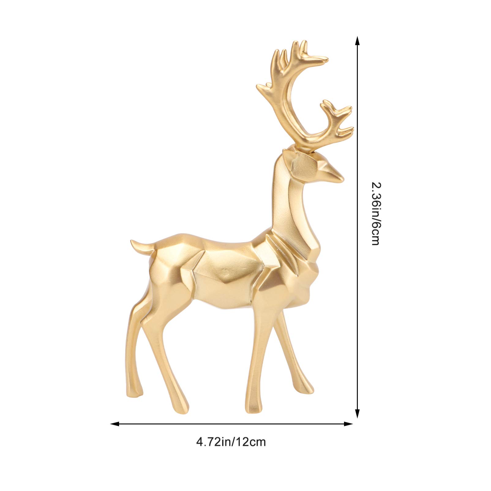 Amosfun Nordic Style Resin Christmas Reindeer Figurine - Handcrafted Elk Statue for Home Decor, Bookshelf, Bedroom & Tabletop Display | Perfect for Holiday Gift, Winter Wonderland Theme & Christmas Party Decoration