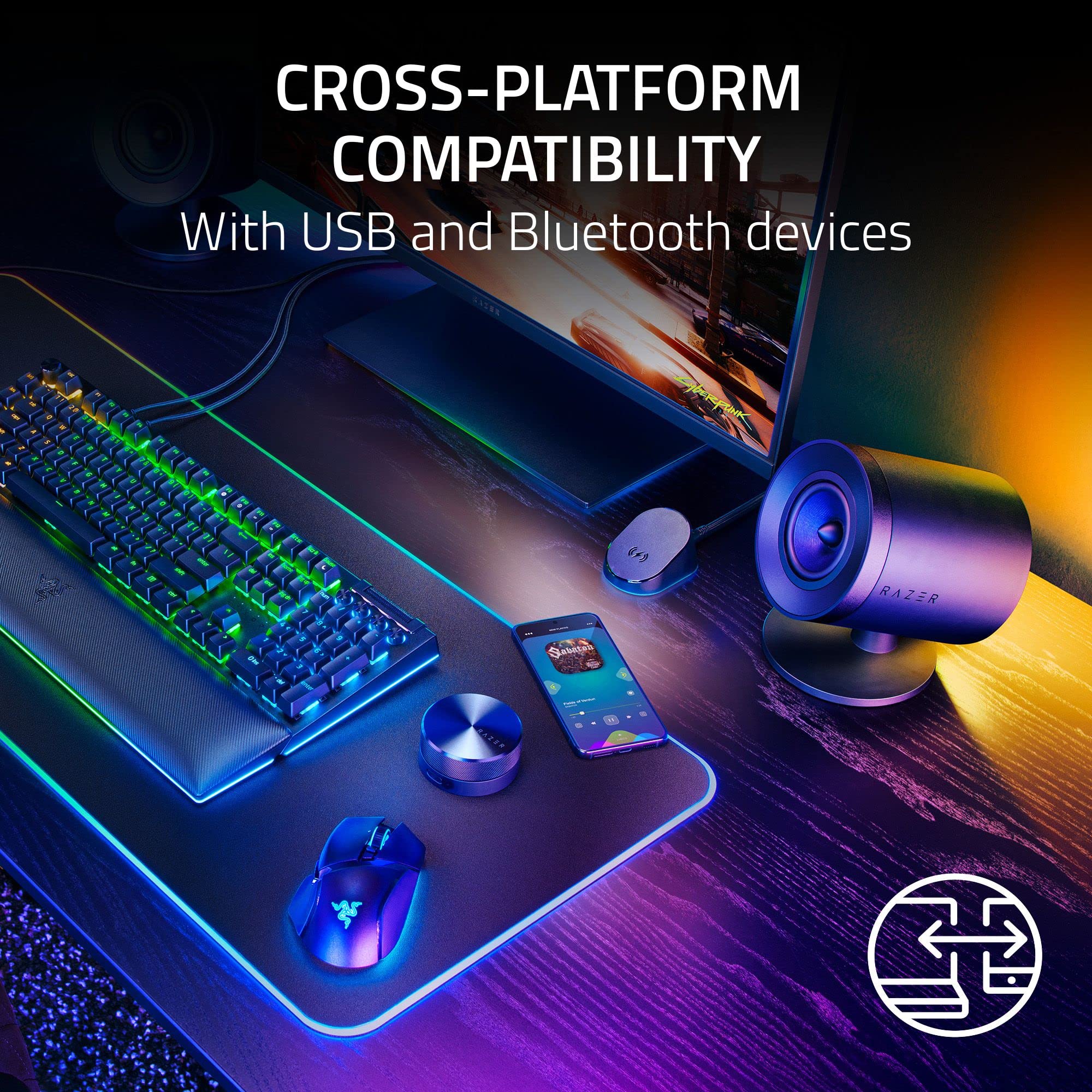 Razer Nommo V2 Pro 2.1 Wireless Gaming Speakers with THX Spatial Audio - 3