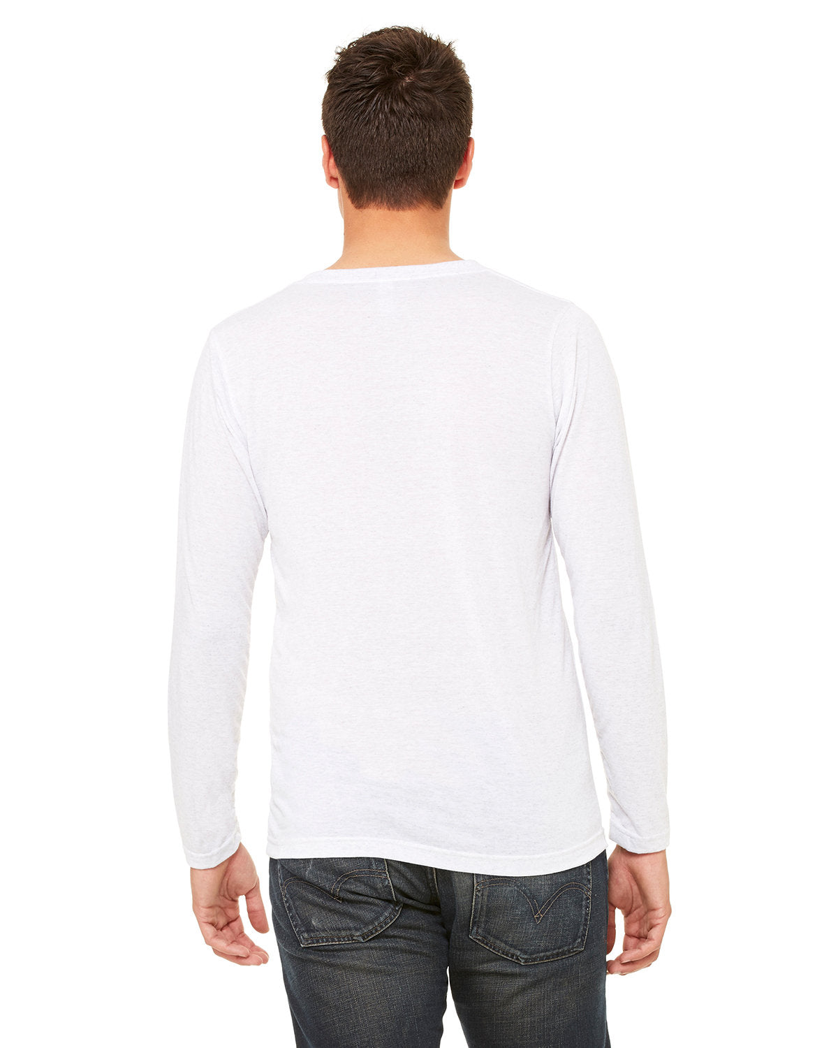 Bella + Canvas 3425 Unisex Jersey Long Sleeve V-Neck T-Shirt - Soft Cotton Tee for Men & Women - Perfect for Casual Wear, Layering & Everyday Comfort