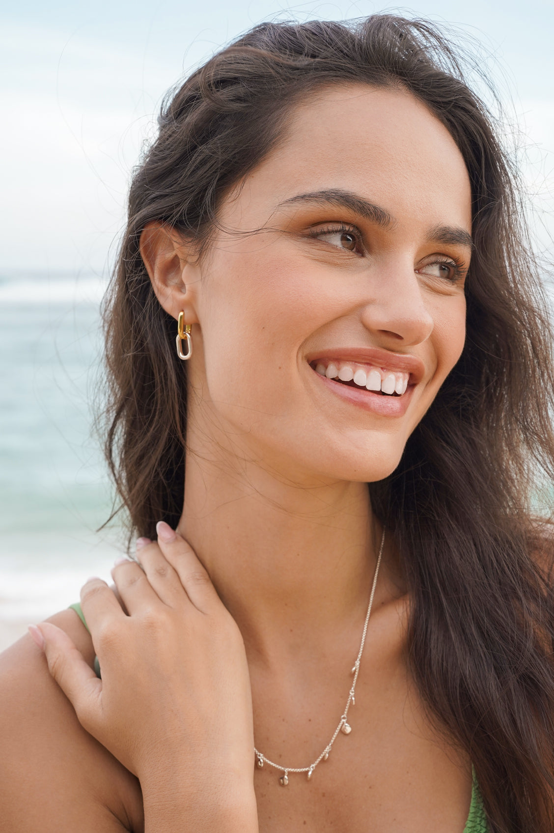 Mixed Link Hoops - Stylish Gold & Silver Chain Hoop Earrings for Women | Trendy Layered Dangle Earrings for Everyday Wear & Party Outfits