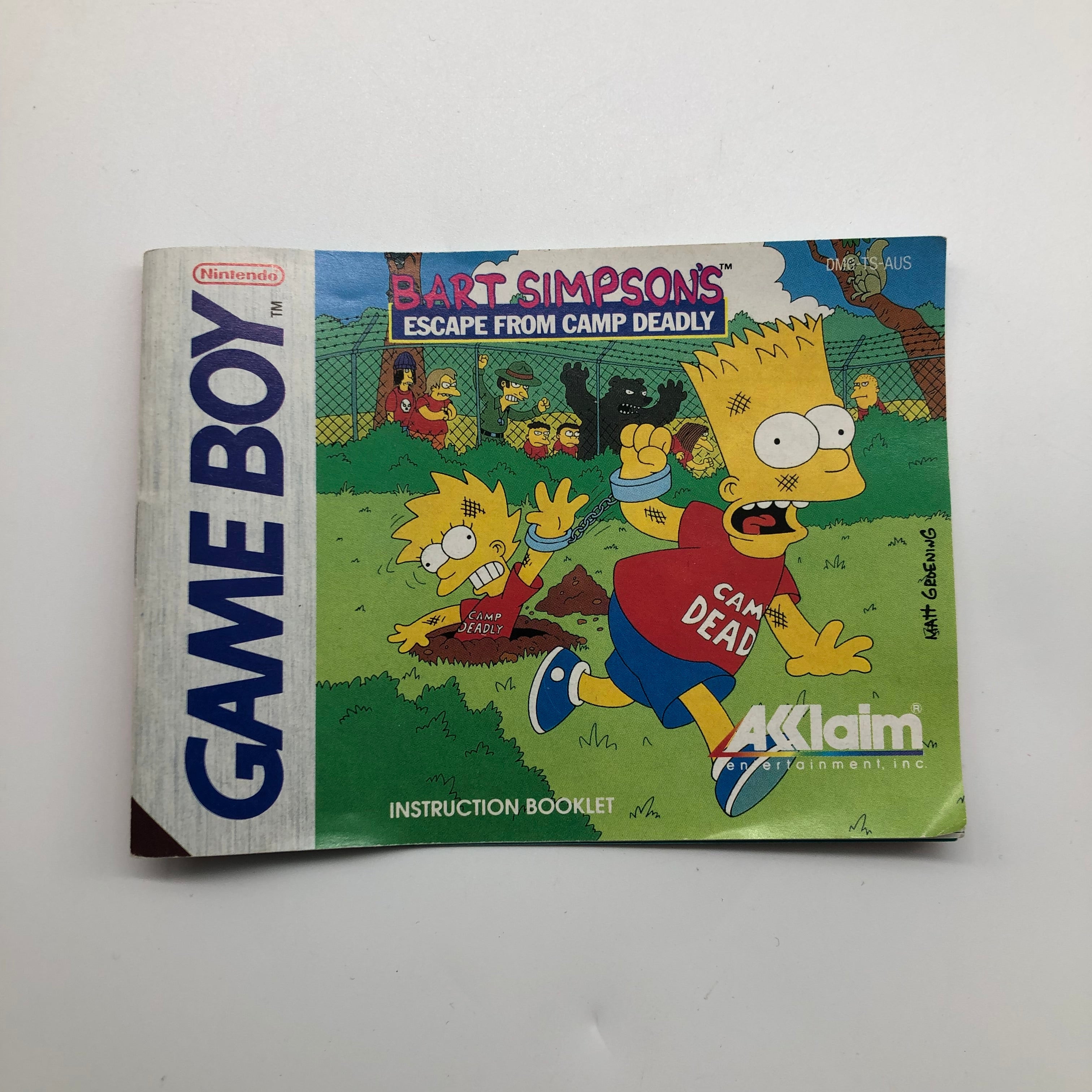 Bart Simpson's Escape from Camp Deadly - Complete Original Nintendo Gameboy Game (Boxed) - Retro Gaming Collectible & Perfect Gift for 90s Cartoon Fans