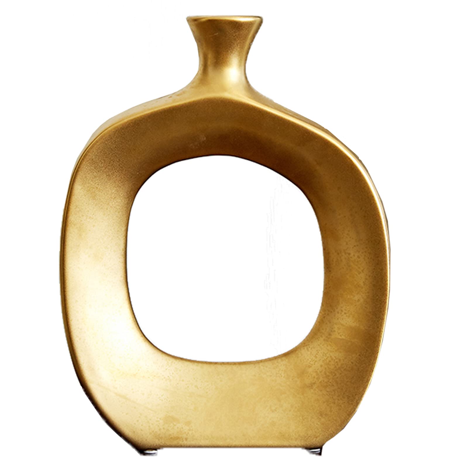 XMJM Modern Geometric Ceramic Vases - Gold Flower Vases for Centerpieces, Nordic Minimalist Home Decor for Living Room & Bedroom | Perfect for Wedding Centerpieces, Home Styling and Gift Giving