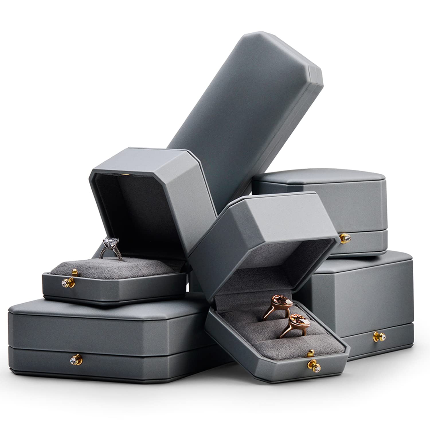 Premium Leather Jewelry Gift Box for Earrings - Elegant Birthday & Anniversary Present - Perfect for Gifting, Storage & Travel Accessories