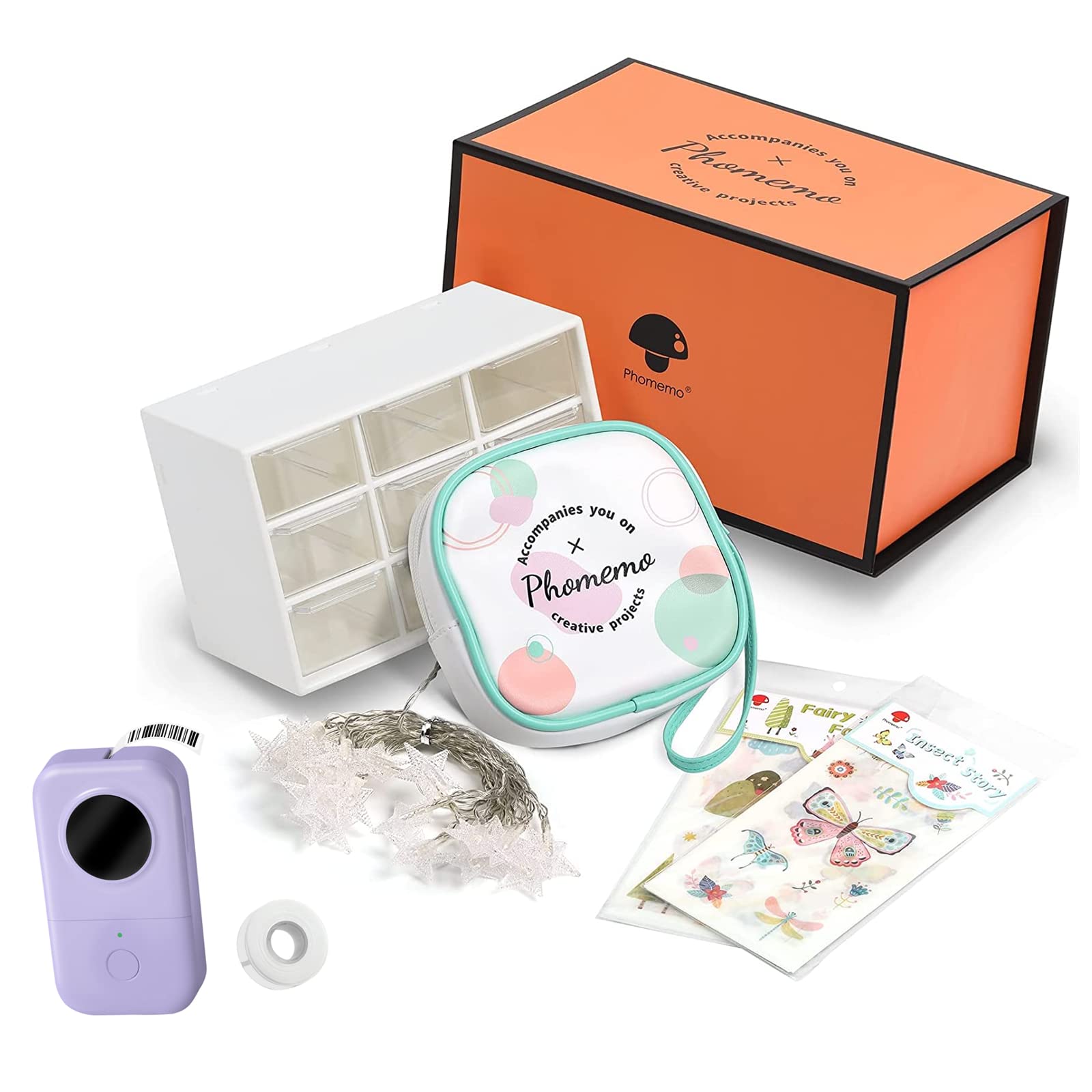 Phomemo D30 Bluetooth Label Maker Machine with Tape - Portable Handheld Sticker Printer, Smart Phone Compatible Mini Labeler with Multiple Templates & Fonts - Perfect for Home Organization, Office Use, and Gift Wrapping (Inkless & Rechargeable)