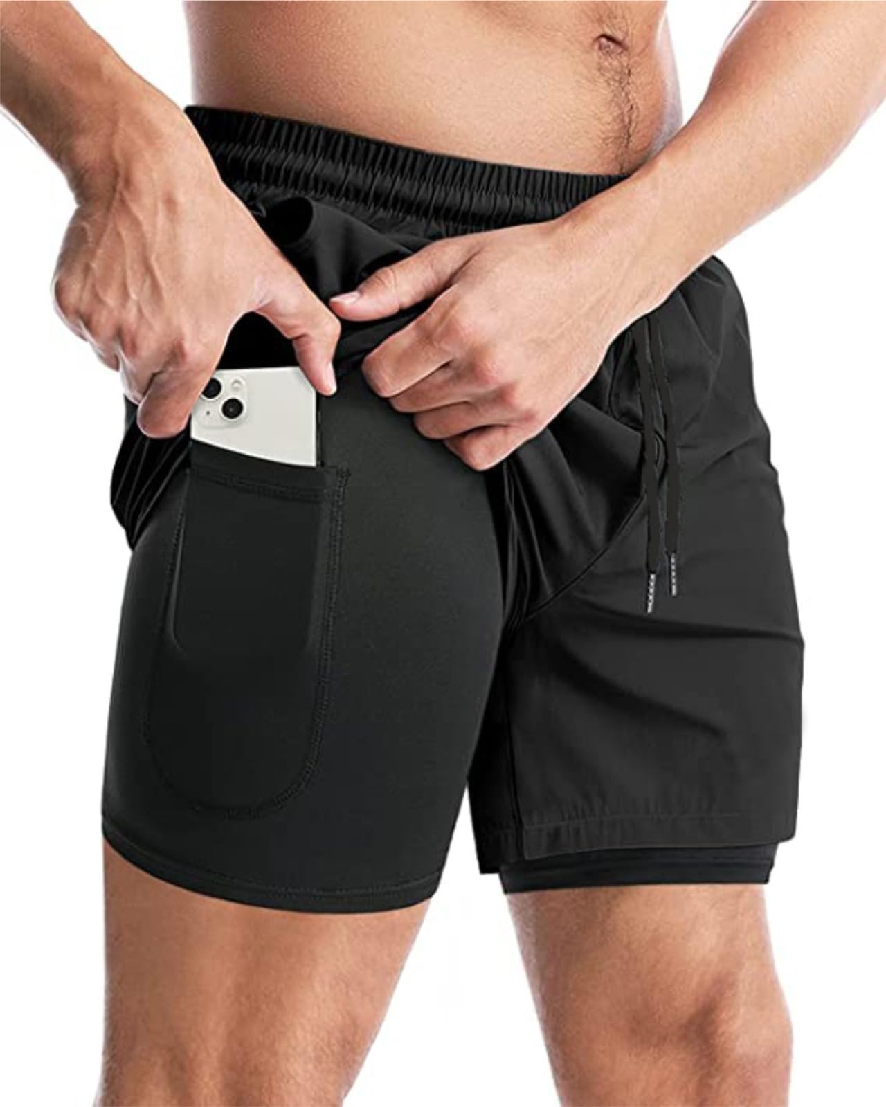 Just Care 2-in-1 Running Shorts for Men - Breathable Gym & Cycling Shorts with Built-in Liner - Perfect for Workouts, Jogging & Sports Activities