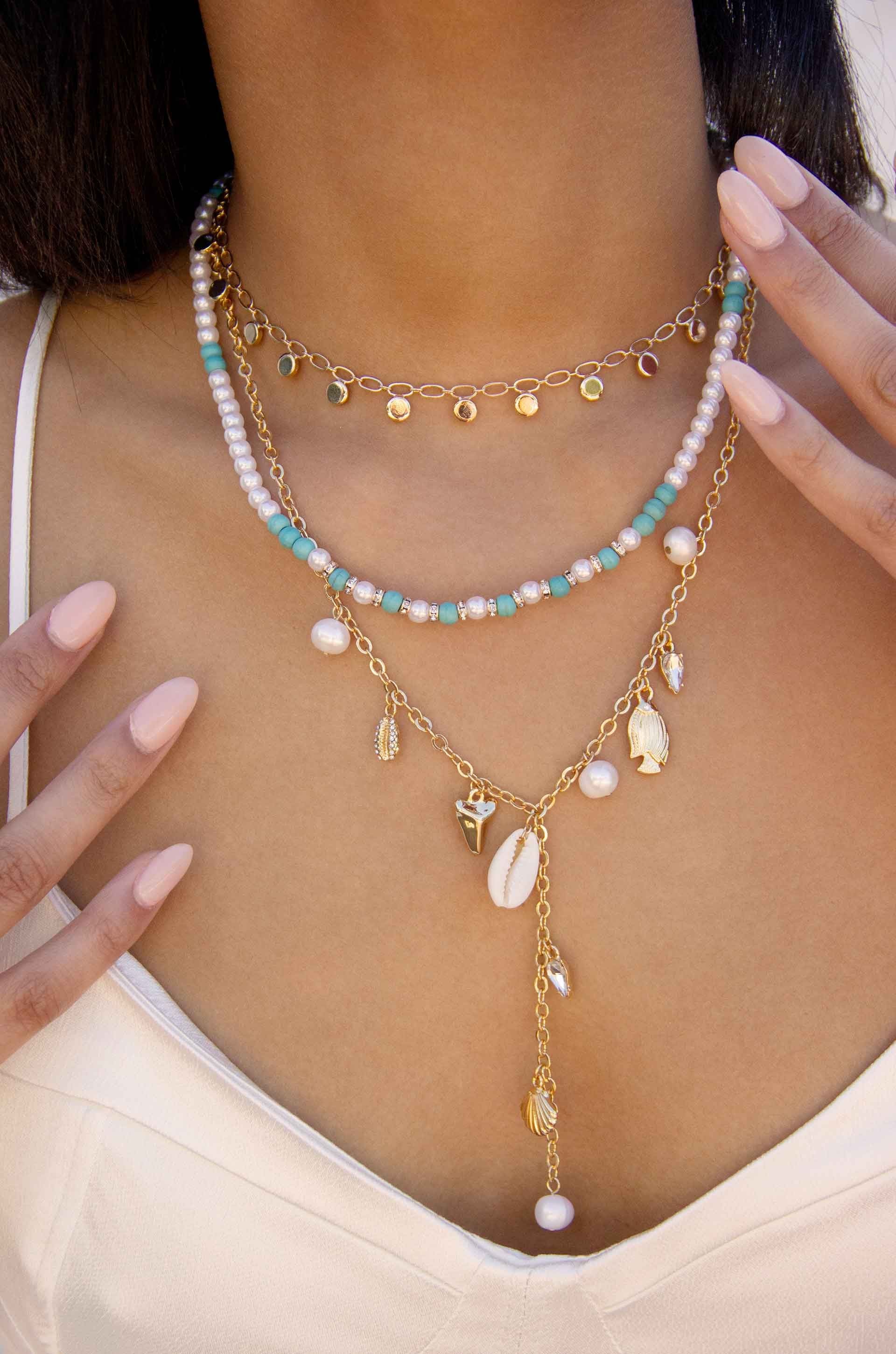 Authentic Morocco Turquoise Beaded Necklace Set - Handmade Bohemian Jewelry for Women | Perfect for Festivals, Weddings & Boho Fashion