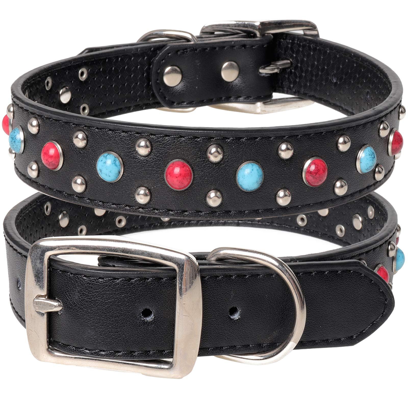 Premium Genuine Leather Dog Collar - Soft Adjustable Pet Collar with Alloy Hardware for Small Medium Large Dogs | Fashionable & Durable | Perfect for Daily Walks, Training & Outdoor Adventures