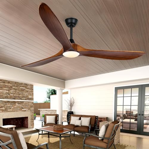 70 inch Walnut Ceiling Fan with Light