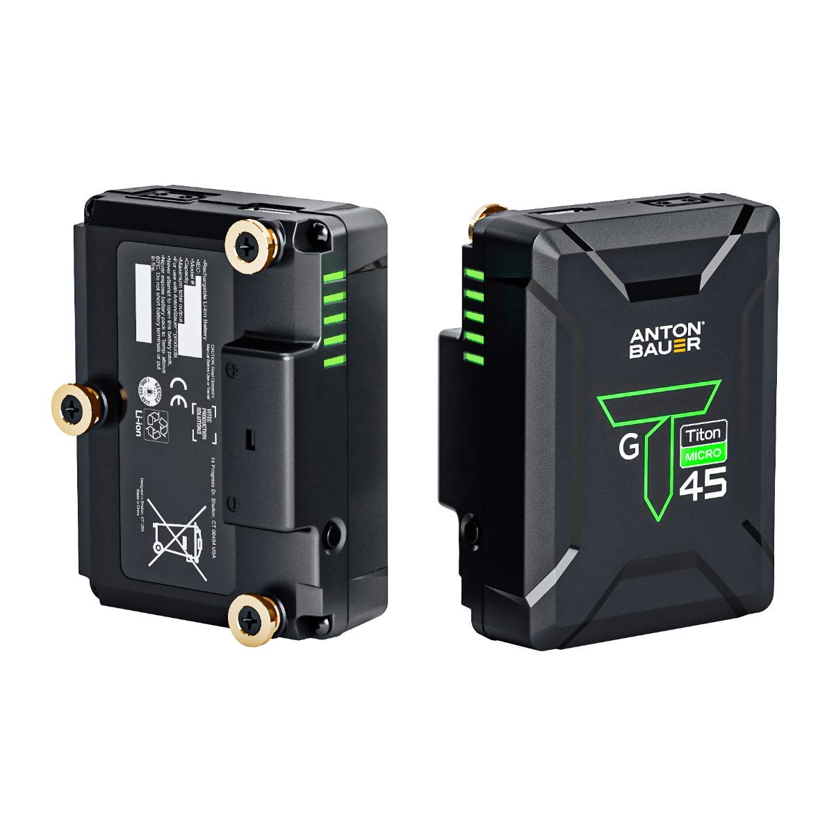 Anton Bauer Titon Micro 45 Gold Mount 45Wh 14.4V Lithium Battery Pack - Professional Camera Battery Replacement with Quick Release for DSLR, Camcorder & Broadcast Equipment - Perfect for Film Production, Live Events & Studio Photography