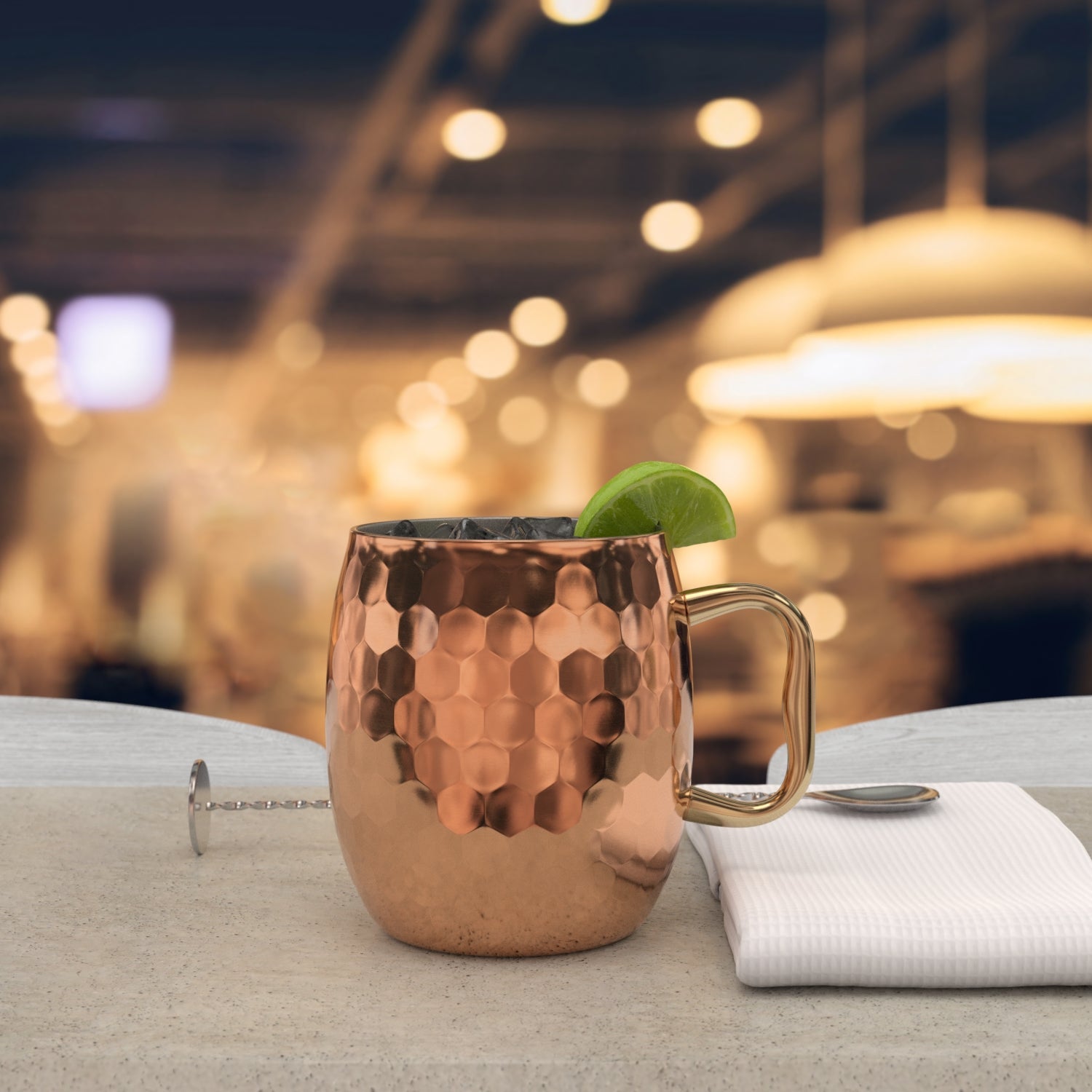 Premium Hammered Copper Moscow Mule Mugs Set of 2 - 16oz Copper Cups for Cocktails, Iced Coffee & Cold Drinks - Perfect for Parties, Gifts & Home Bar Essentials
