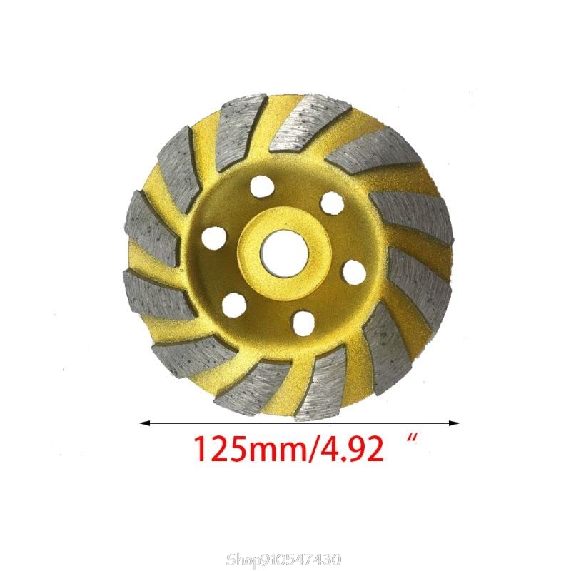 125mm Diamond Grind Cup Wheel for Angle Grinder - 75mm Outer Diameter | Heavy Duty Concrete, Stone & Masonry Grinding Disc | Perfect for Construction, Renovation & DIY Projects