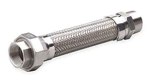 Flexible Metal Hose 36 Inch Length x 1 Inch Diameter, 321 Stainless Steel - GM100SHMU360 - Ideal for Plumbing, HVAC, and Industrial Applications