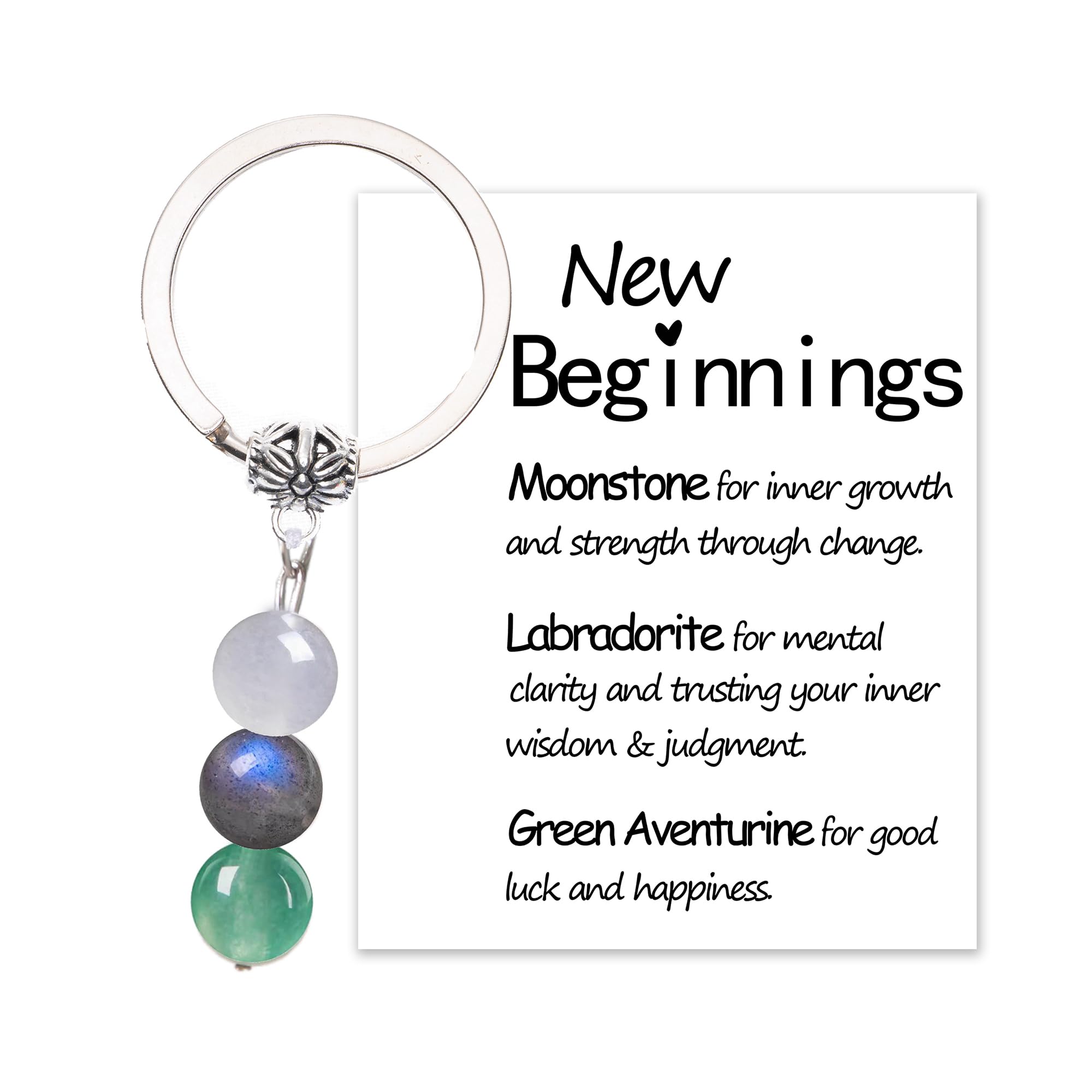 MKISHINE Crystal Keychain Gift for New Beginnings - Inspirational Encouragement Gifts for Women, Coworkers, Friends - Farewell, Going Away, Divorce, Breakup, Get Well Present - Perfect for Office, Home, Travel & Daily Motivation