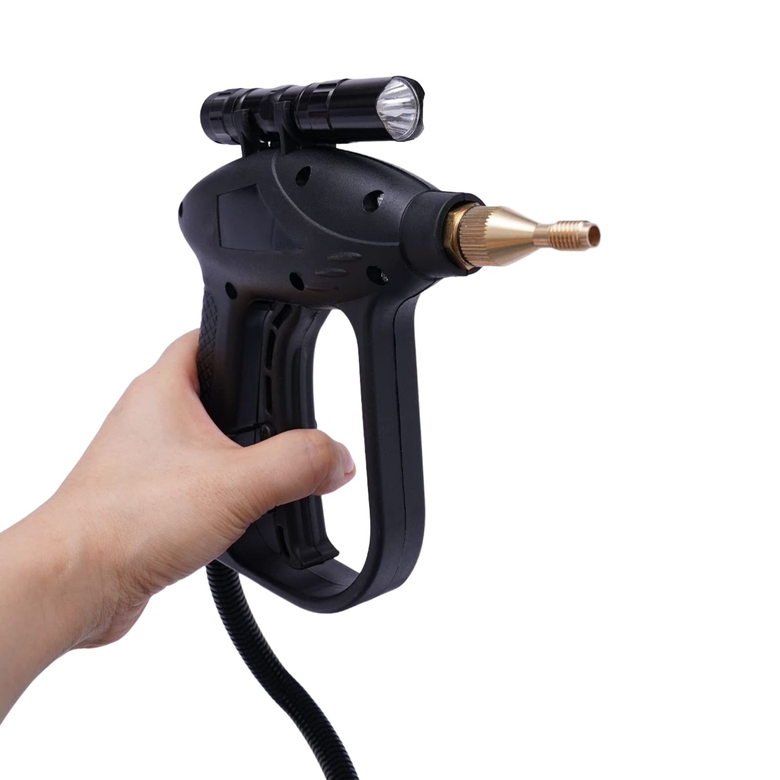 Upthehill 1600W High-Pressure Steam Cleaner - Handheld Multi-Purpose Steam Cleaning Machine for Floors, Countertops, Windows & Cars | Powerful Portable Steam Tool for Deep Cleaning Kitchens, Bathrooms, Garages & Outdoor Surfaces (Black)
