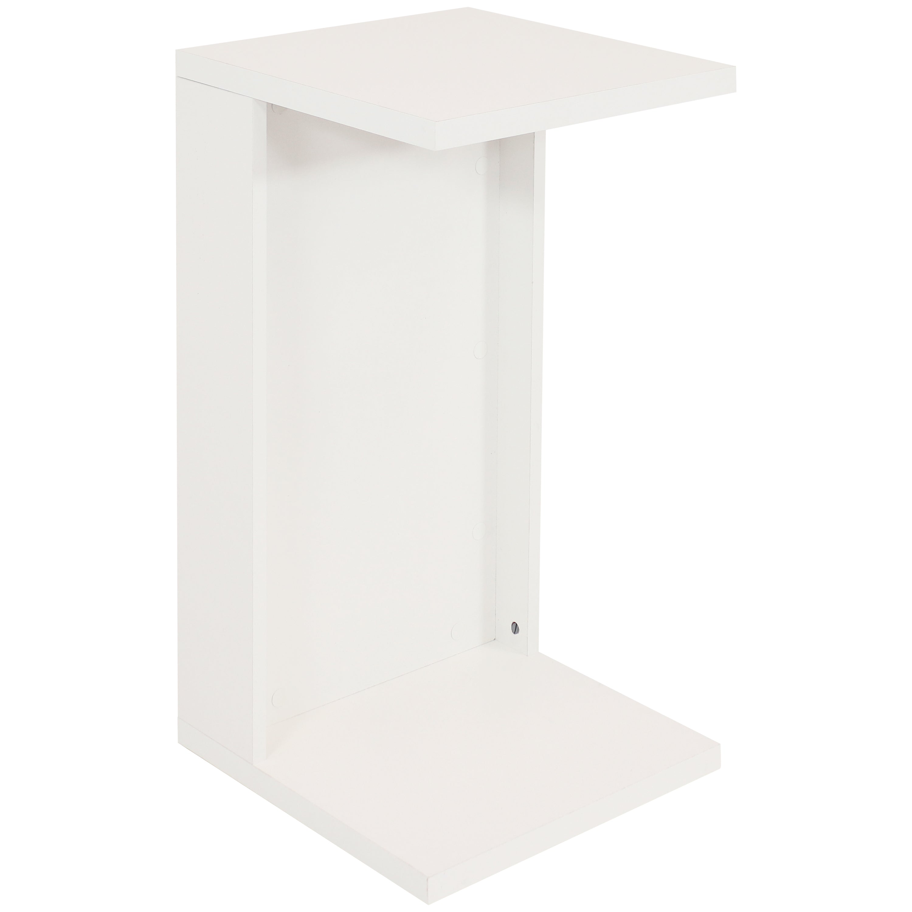 Sunnydaze Multi-Purpose C-Shaped Side Table - Versatile End Table for Living Room, Bedroom, or Outdoor Use - Perfect for Holding Drinks, Books, and Decor