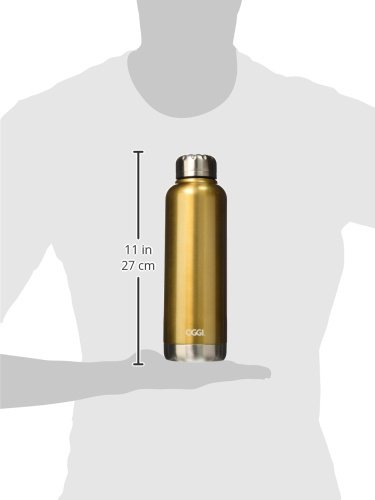 Oggi 8089.4 Sommelier Double Wall Vacuum Sealed Wine Carrier with Stainless Steel Liner - 25 oz Insulated Champagne & Wine Tote for Picnics, Parties & Travel