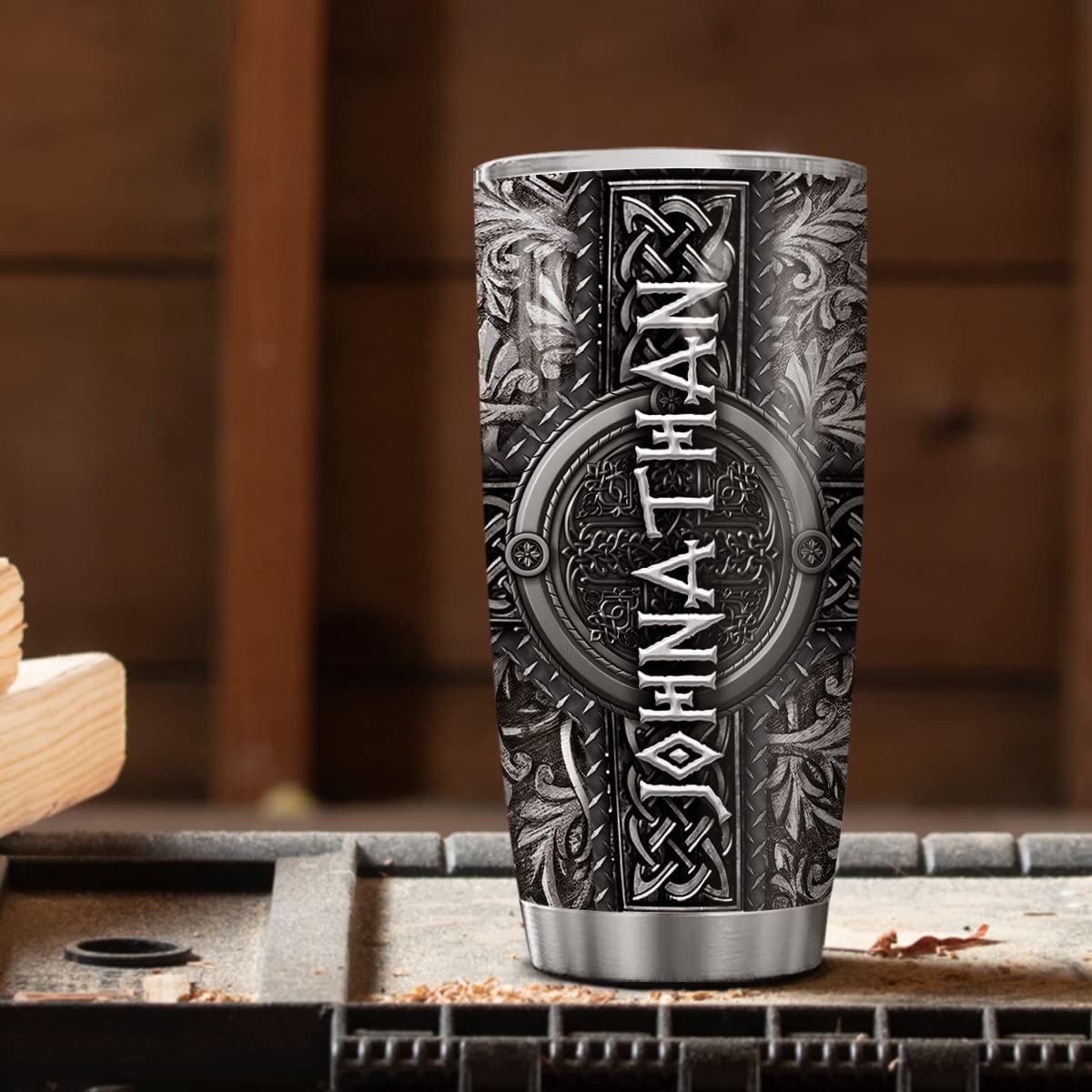 Personalized Viking Tumbler - 20oz & 30oz Stainless Steel Insulated Coffee Travel Mug with Lid - Custom Name Engraved - Perfect Birthday/Christmas Gift for Men & Women - Ideal for Camping, Office & Outdoor Adventures