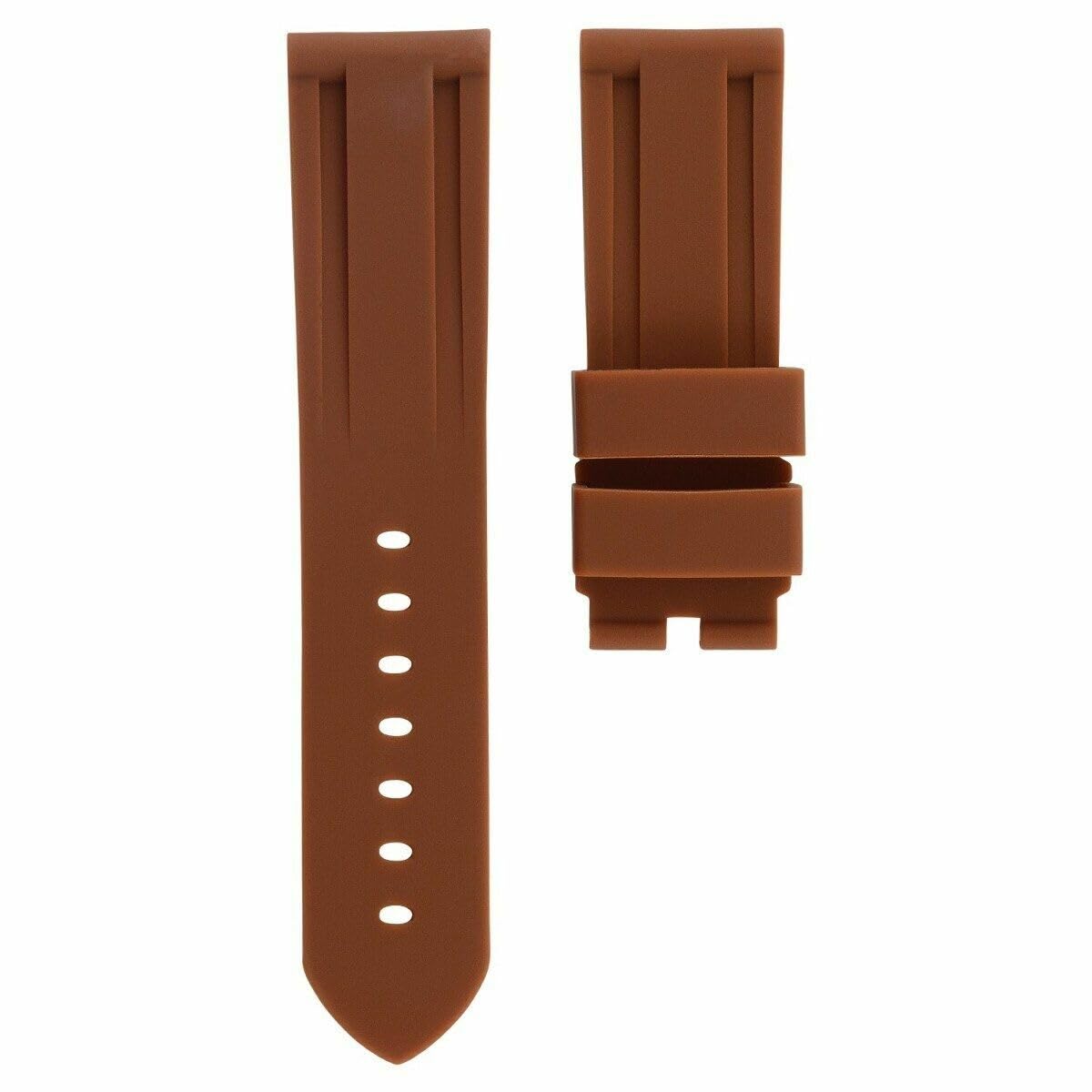 22mm-24mm Rubber Diver Watch Band Strap with Deployment Clasp Buckle - Compatible with Panerai Watches - Durable Waterproof Replacement Strap for Diving, Swimming & Outdoor Activities