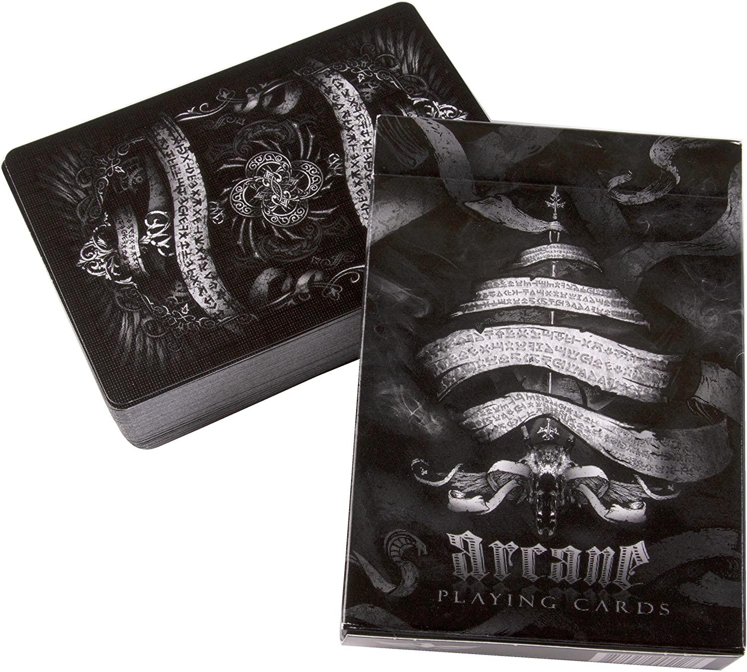 Black Arcane Playing Cards - Premium Gothic Style Deck for Magic Tricks, Poker & Cardistry | Perfect for Game Nights, Collectors & Performers