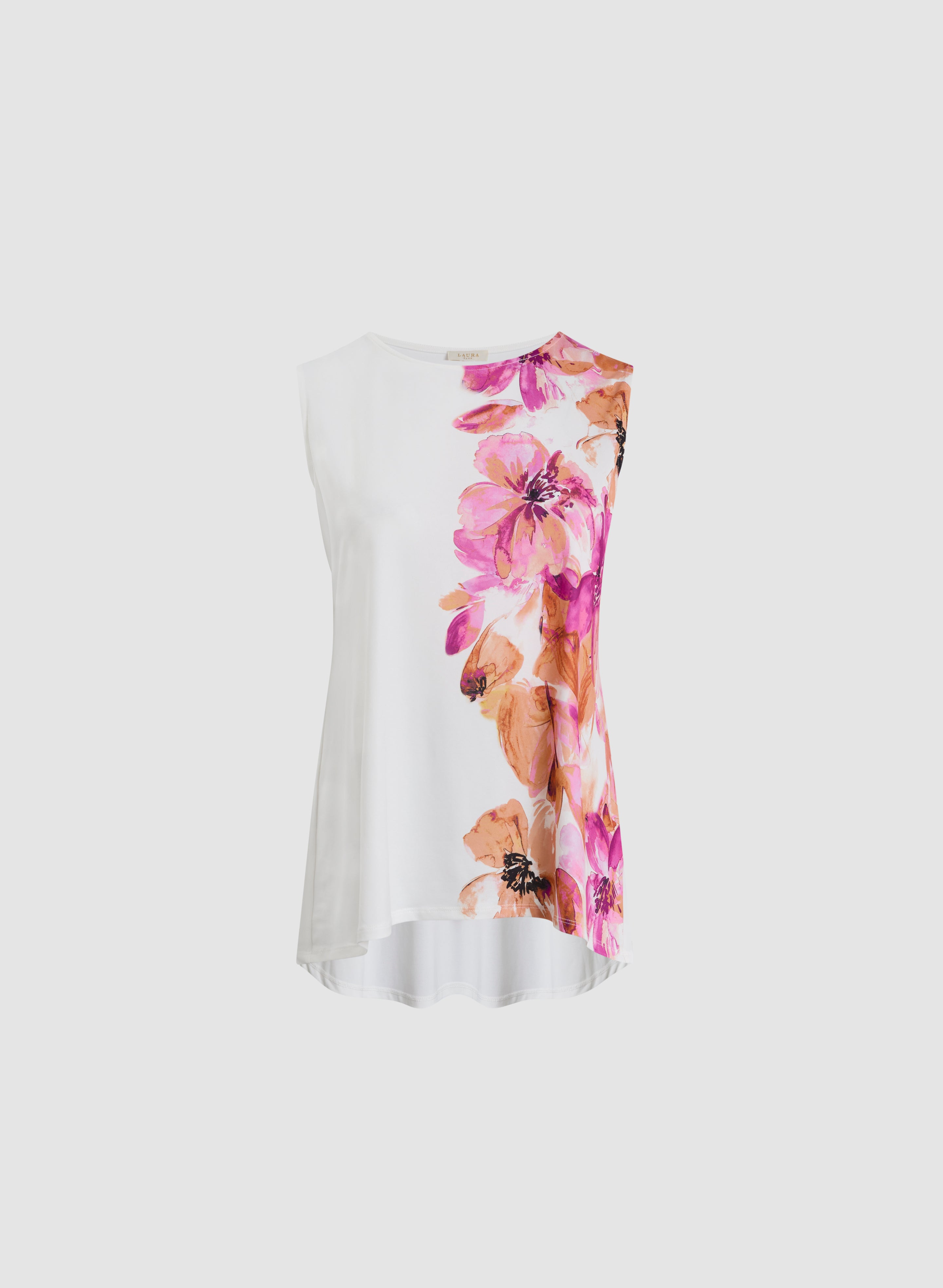 Floral Print Sleeveless Top for Women - Summer Casual Blouse, Beach Vacation Outfit, Party Wear & Date Night Fashion