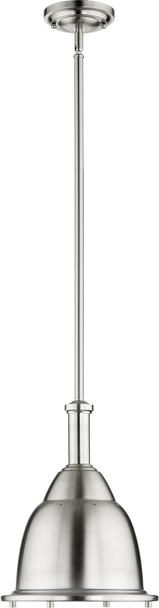 11W Single Light Pendant Light Fixture in Satin Nickel Finish - Perfect for Kitchen Island, Dining Room, or Entryway Lighting