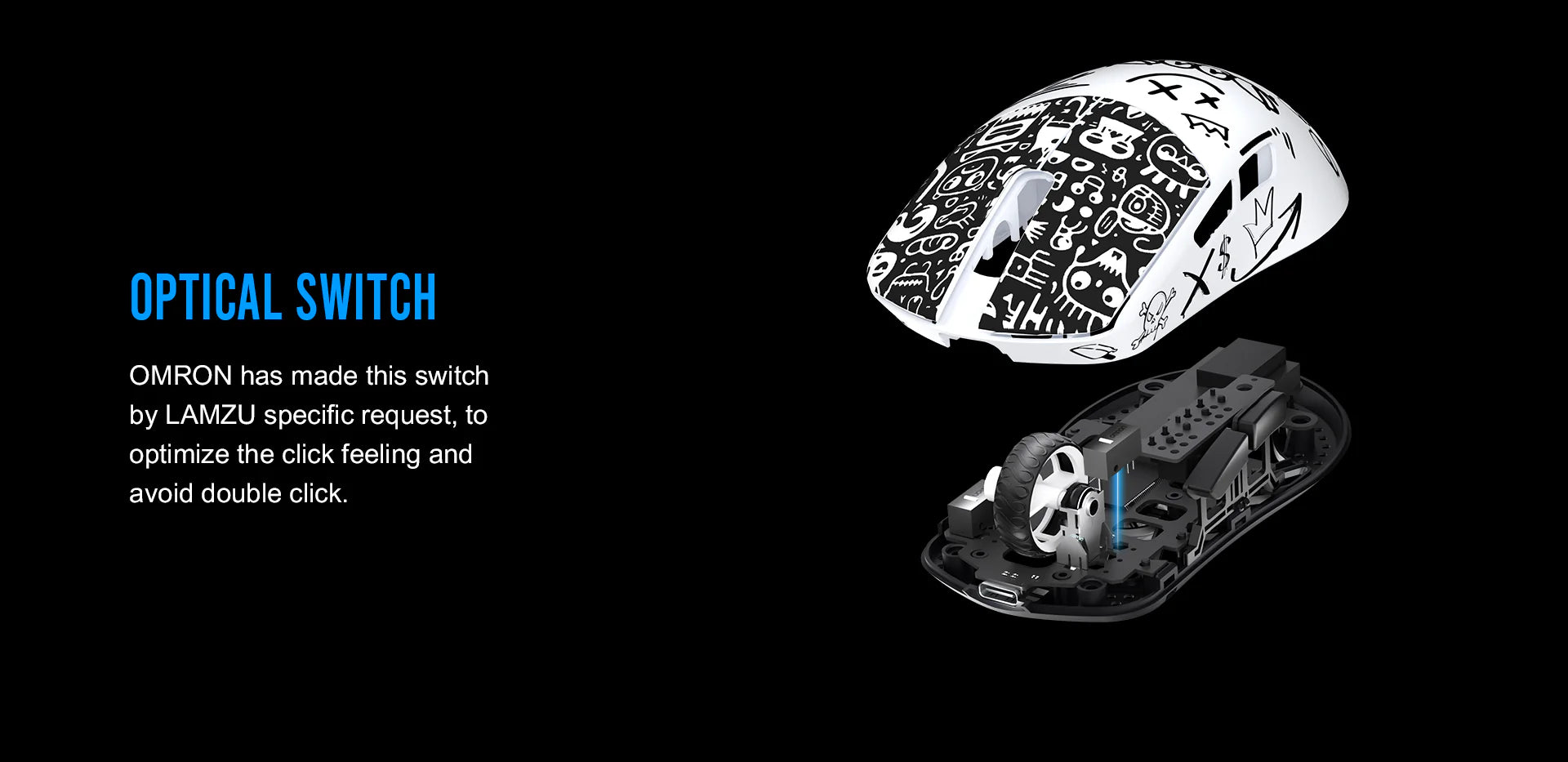 Lamzu Maya Champion Edition Wireless Gaming Mouse - Lightweight, Ergonomic Design for Pro Gamers | Perfect for FPS, MOBA & Esports Tournaments