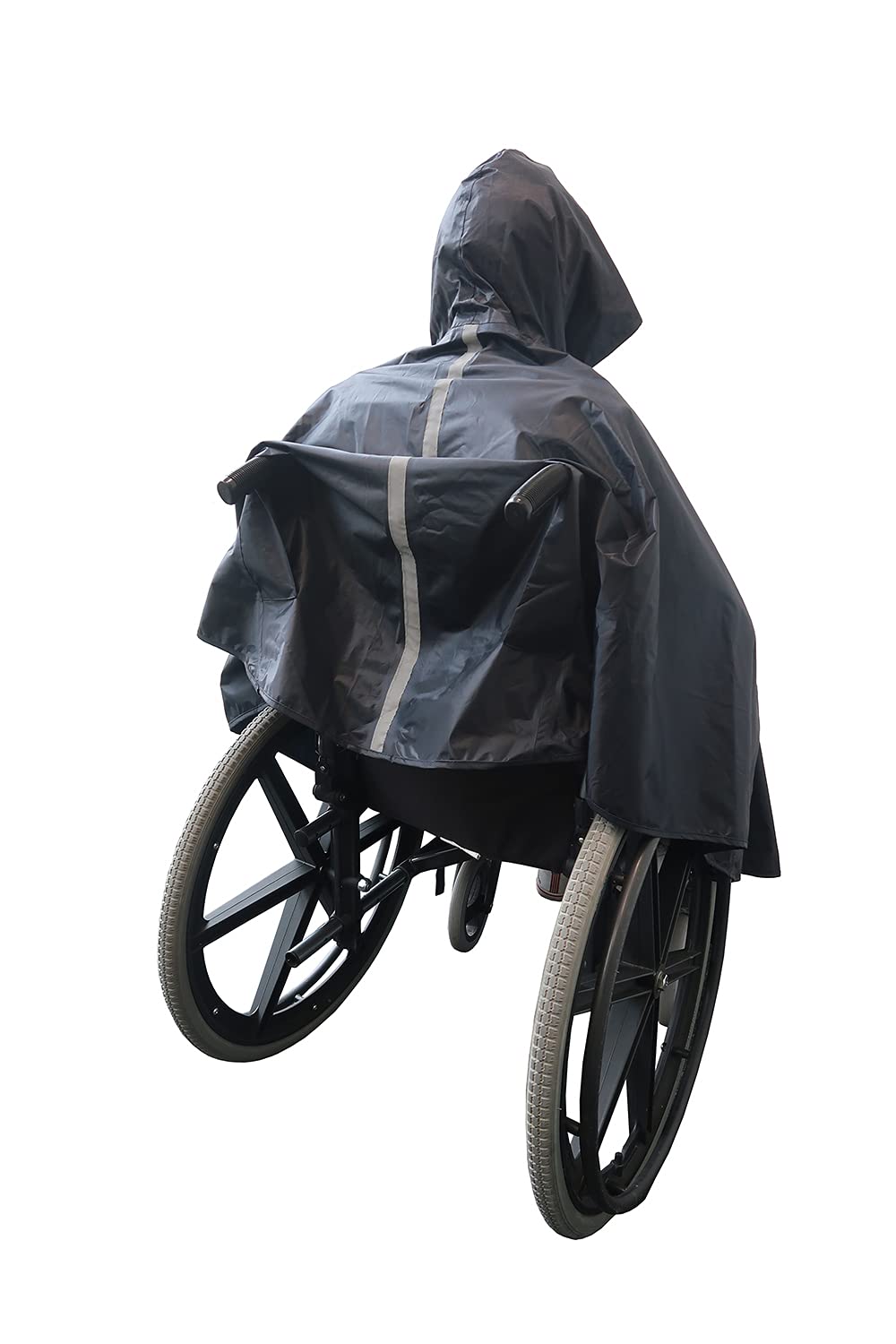 Waterproof Wheelchair Poncho for Adults - Heavy Duty Wheelchair Rain Cape in Navy Blue | Stay Dry in Rain & Outdoor Activities