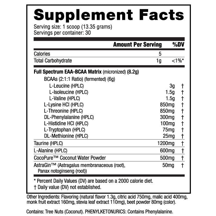 NutraBio EAA Natural Essential Amino Acids Supplement - Boost Muscle Recovery & Endurance for Athletes & Fitness Enthusiasts | Pre-Workout & Post-Workout Support