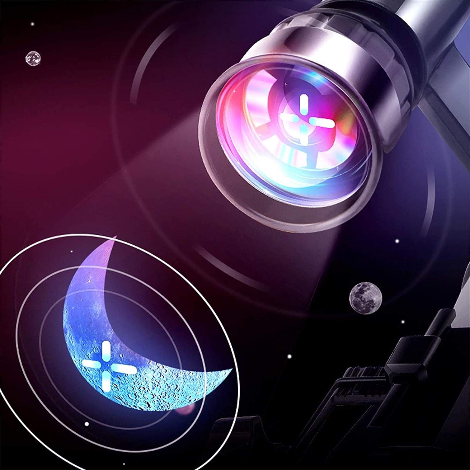 Professional Astronomical Telescope for Adults & Beginners - High-Quality Stargazing Telescope with Finder Scope for Moon & Star Observation - Perfect Astronomy Gift for Young Astronomers (White) - Ideal for Backyard Astronomy, Camping & Space Exploration Enthusiasts