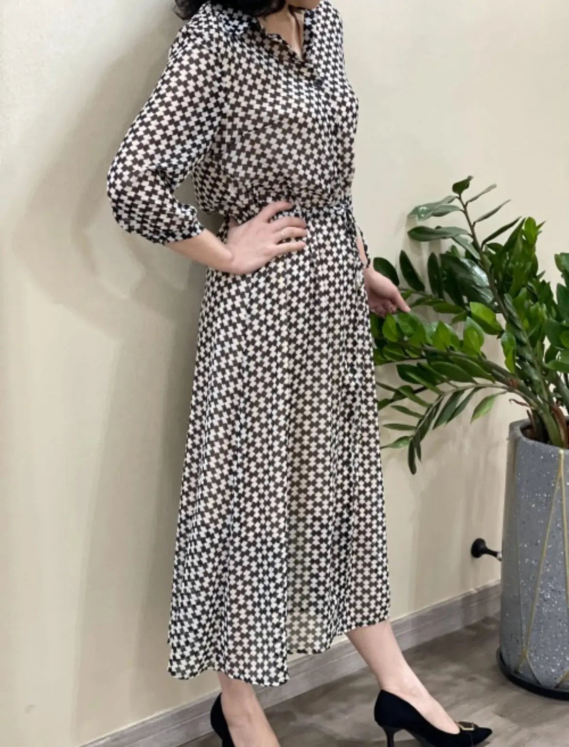 Carlita Long Printed Robe for Women - Elegant Floral Design Loungewear for Home & Spa Relaxation