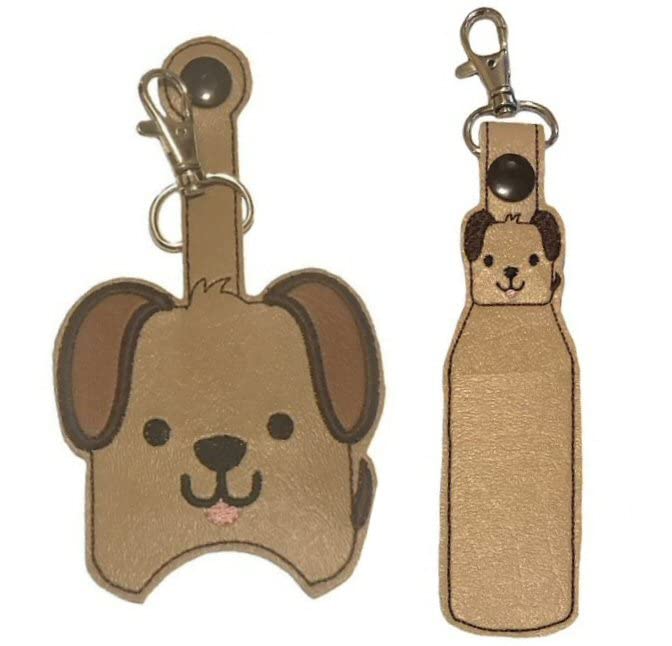 Pet Hand Sanitizer Holder & Lip Balm Case - Cute Dog-Shaped Clip for Purse, Backpack, or Keychain - Perfect for Puppy Lovers, Travel, School, and Outdoor Activities