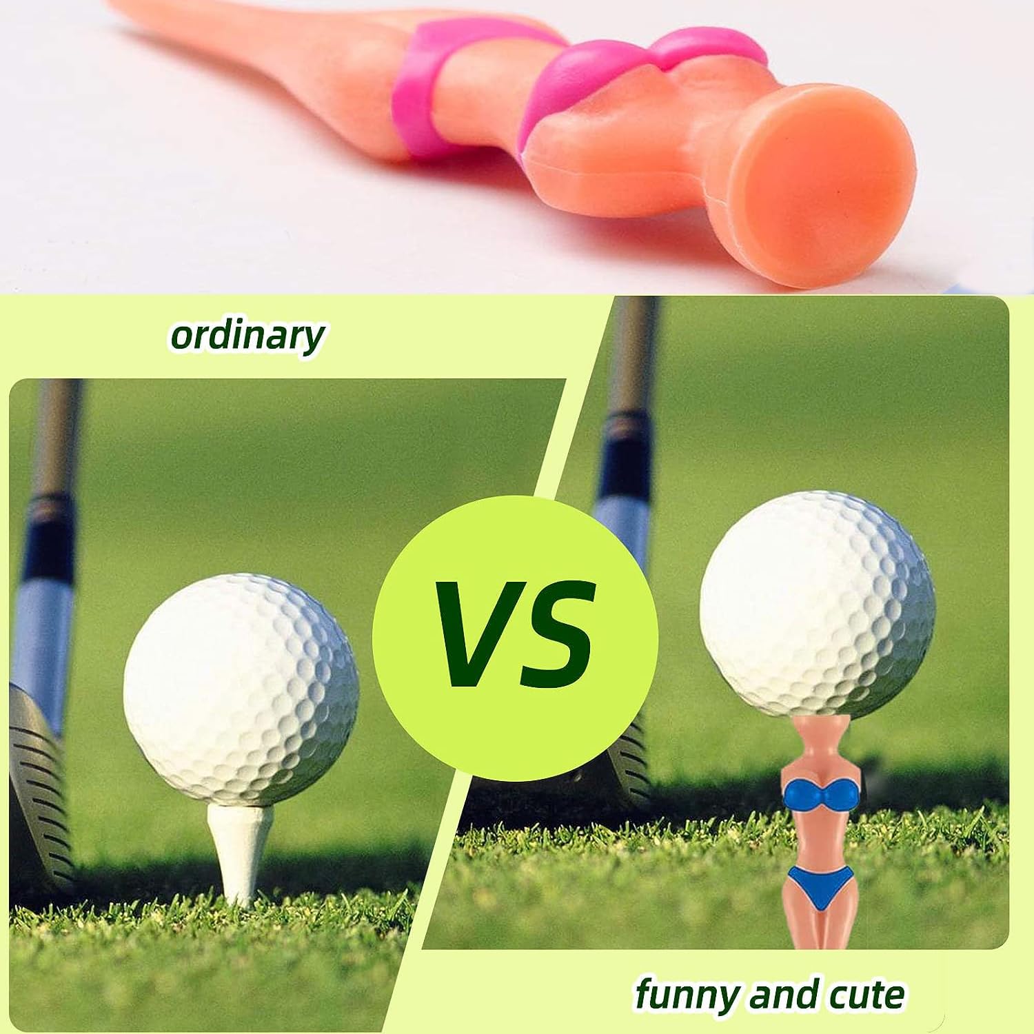 15Pcs Plastic Golf Tees for Women - 3.15