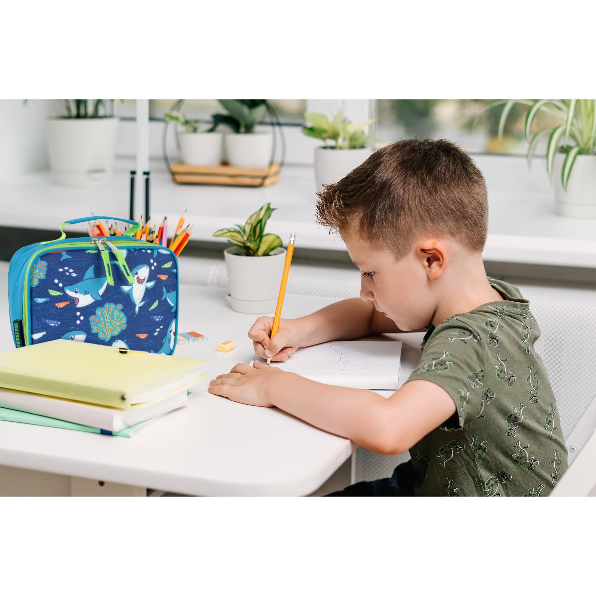 Trail Maker Insulated Kids Lunch Box for Boys & Girls - Leak Proof School Lunch Bag for Camp, Sports & Outdoor Activities | Fun Snarky Sharkies Design | Perfect for School, Picnics & Travel