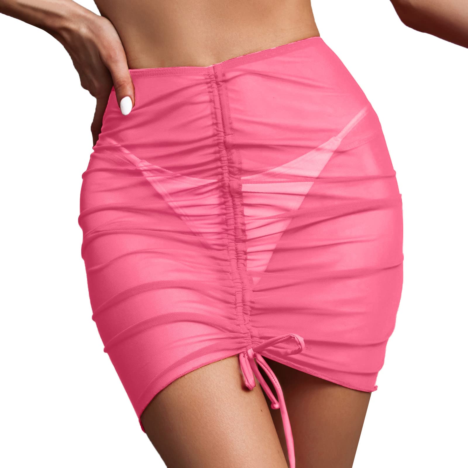 Women's Crochet Fishnet Shorts - Stylish Bikini Cover Up & Swimwear Shorts for Beach, Pool & Summer Outfits